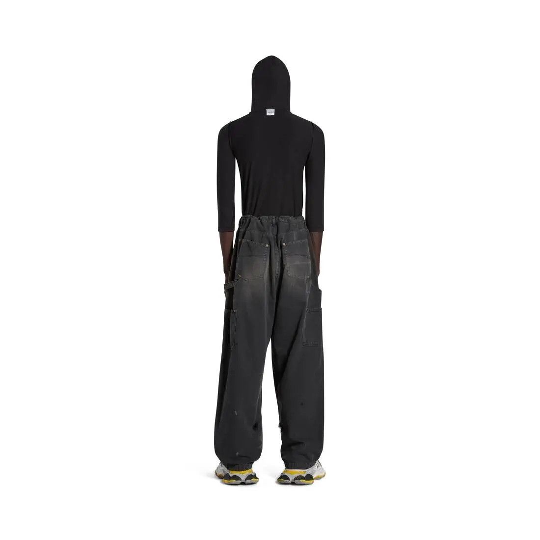 Balenciaga o1w1db10825 Double Knee Trouser Pants in Black Size US 28 / EU 44 - 4 Thumbnail