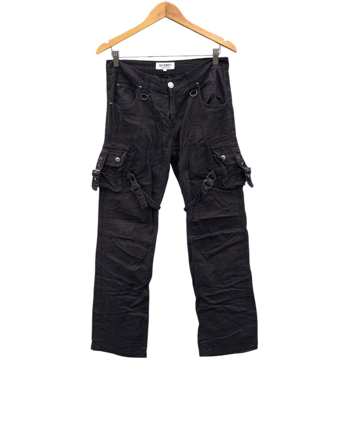 Japanese Brand Lowbox Bondage Cargo Pants y2k Style Size US 31 - 1 Thumbnail