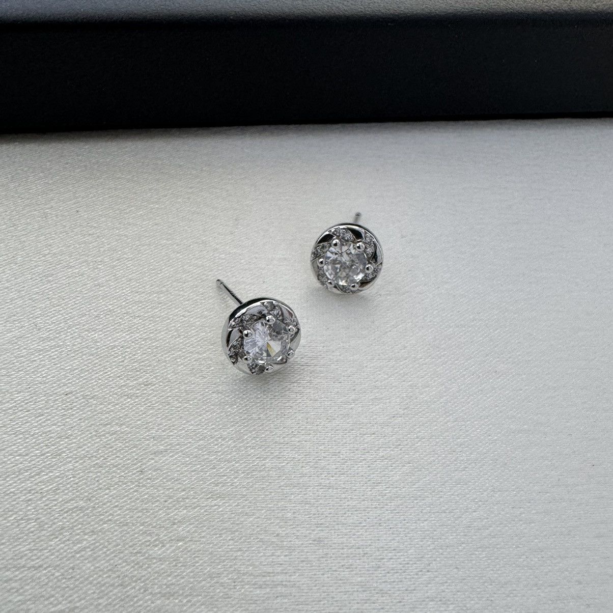Other 8mm CZ Stud Earrings for Men Women,Streetwear Hip Hop Size ONE SIZE - 4 Thumbnail