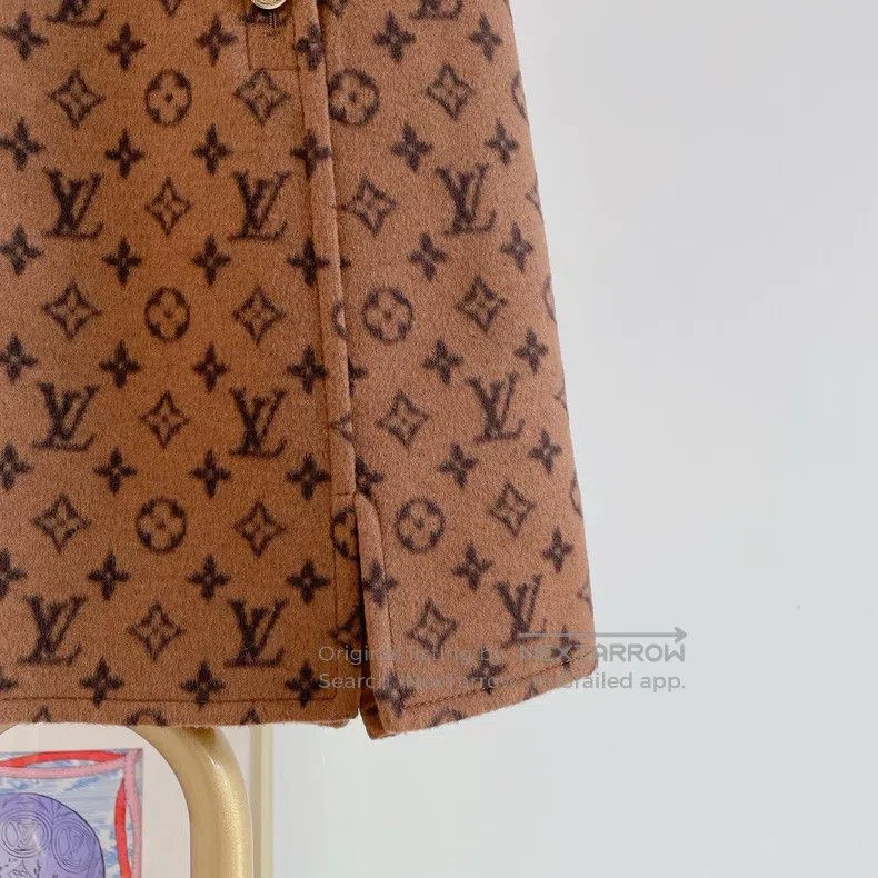 Louis Vuitton Louis Vuitton Old-print woolen skirt Size 33" - 4 Thumbnail