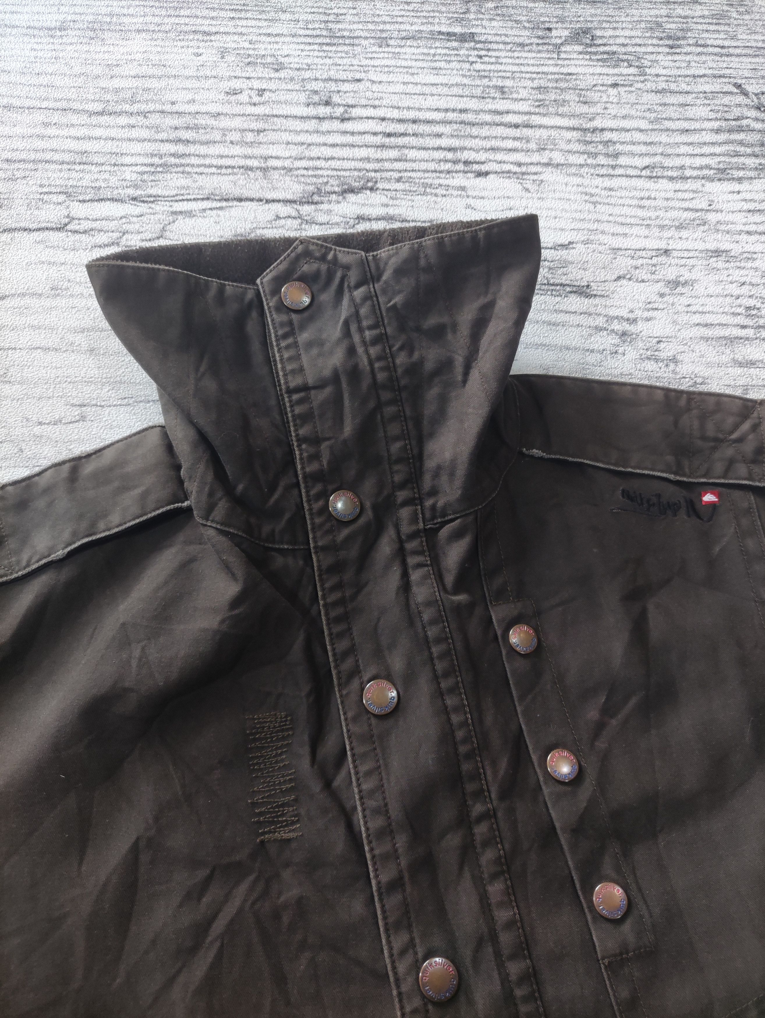 Quiksilver QUIKSILVER DARK BROWN CANVAS JACKET Size US L / EU 52-54 / 3 - 7 Thumbnail