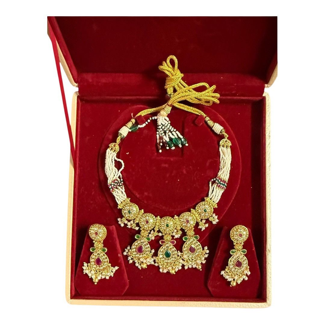 Other Emerald Royal Kundan Necklace Set Size ONE SIZE - 3 Thumbnail