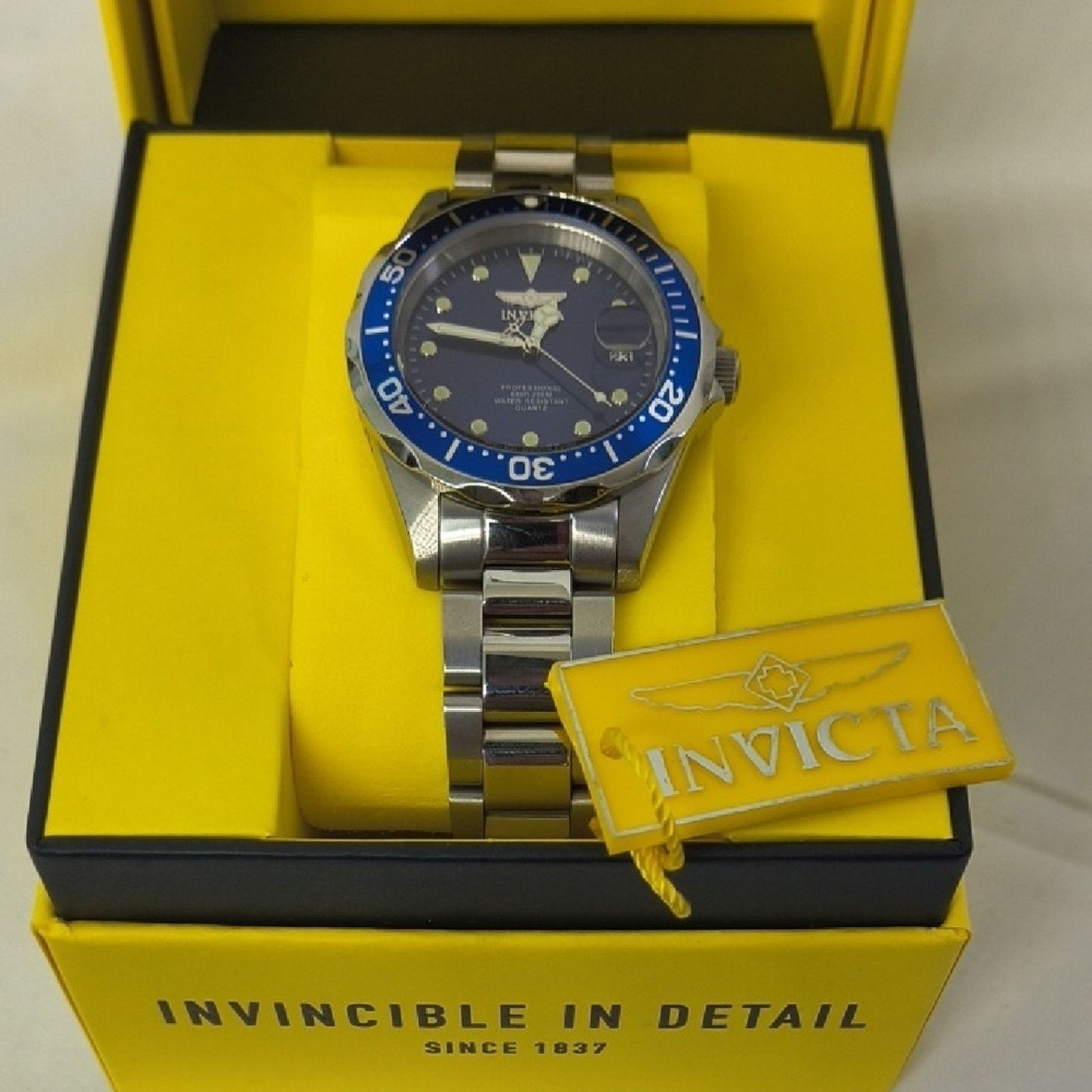 Invicta Like New - Invicta Diver Blue Dial Stainless Steel Women's Size 38 - 4 Thumbnail
