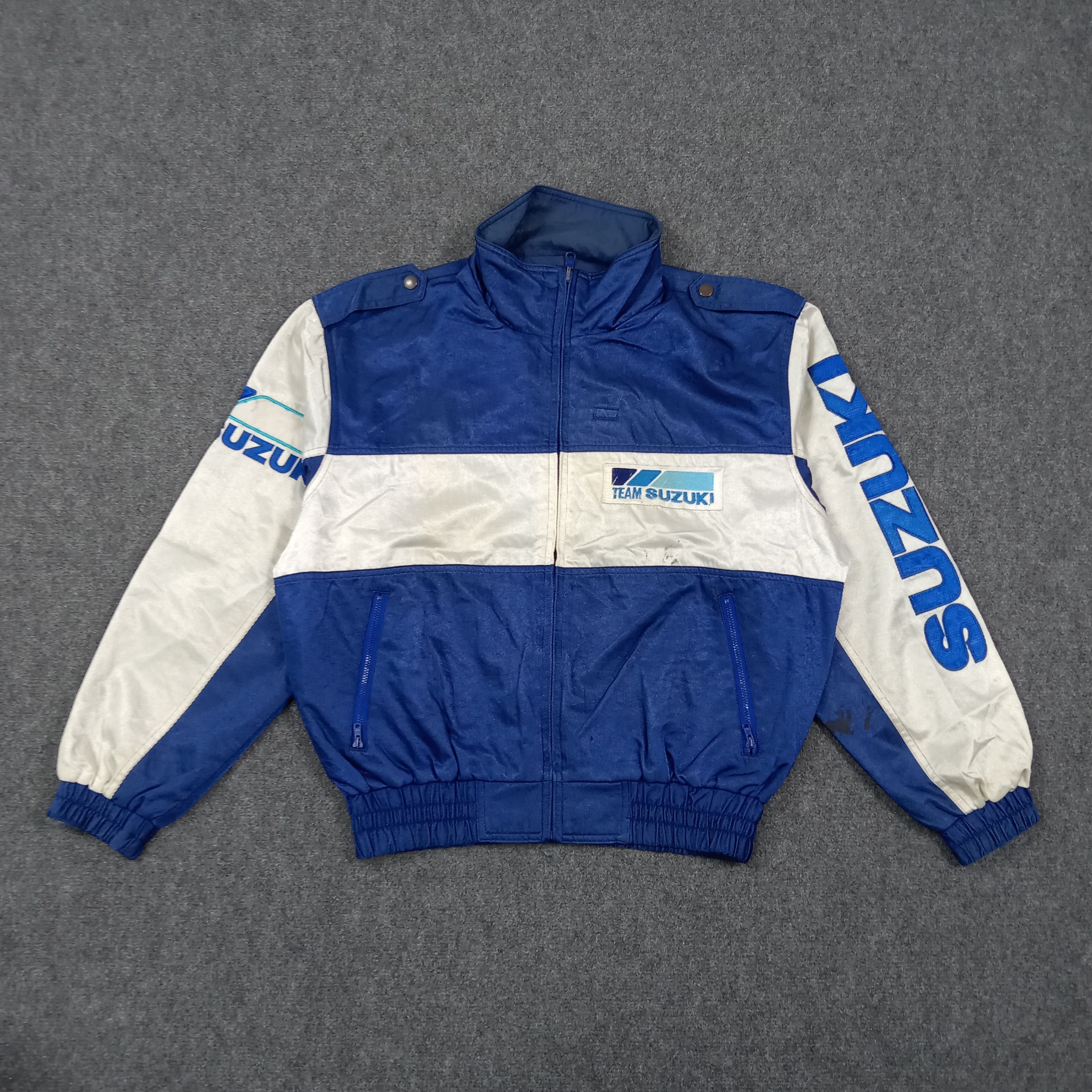 Japanese Brand Vintage 90's Team Suzuki Racing Reversibe Jacket C269N10 Size US L / EU 52-54 / 3 - 3 Thumbnail