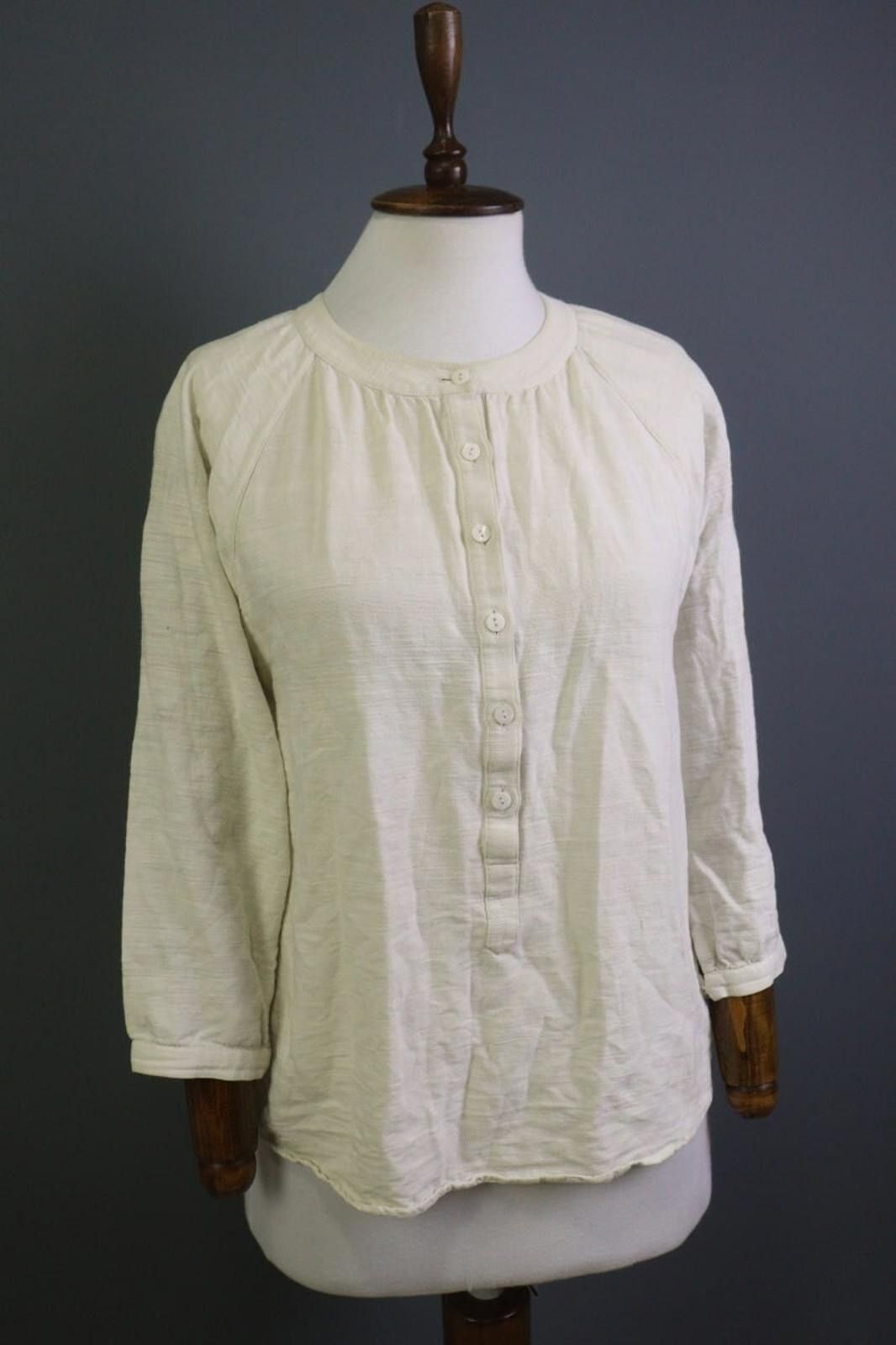 A.P.C. A.P.C White 100% Cotton Round Neck Blouse Top Size 38 Size M / US 6-8 / IT 42-44 - 11 Thumbnail