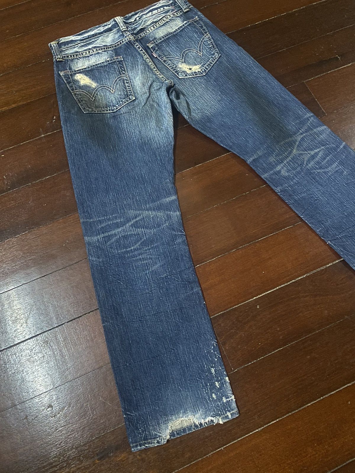 Edwin Rare Vintage Edwin 504 Clawmark Distressed Faded rusty Size US 34 / EU 50 - 14 Thumbnail