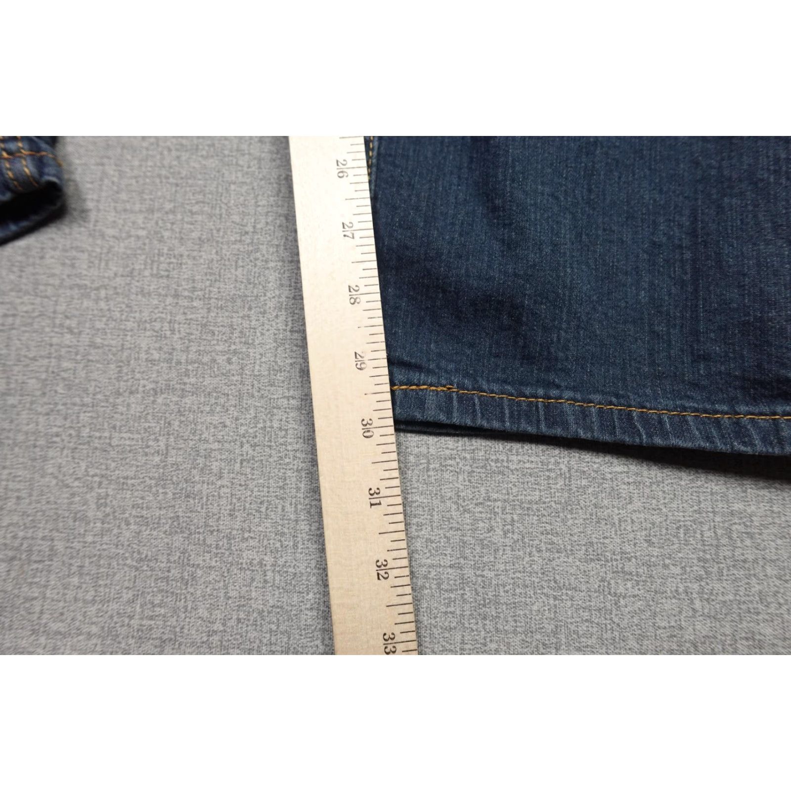 Levi's Levi's 505 Jeans Mens 38x30 Blue Denim Stretch Dark Wash Straight 5-Pocket Zip Fly Leather Patch Cotton Blend Vintage No Size US 38 / EU 54 - 5 Thumbnail