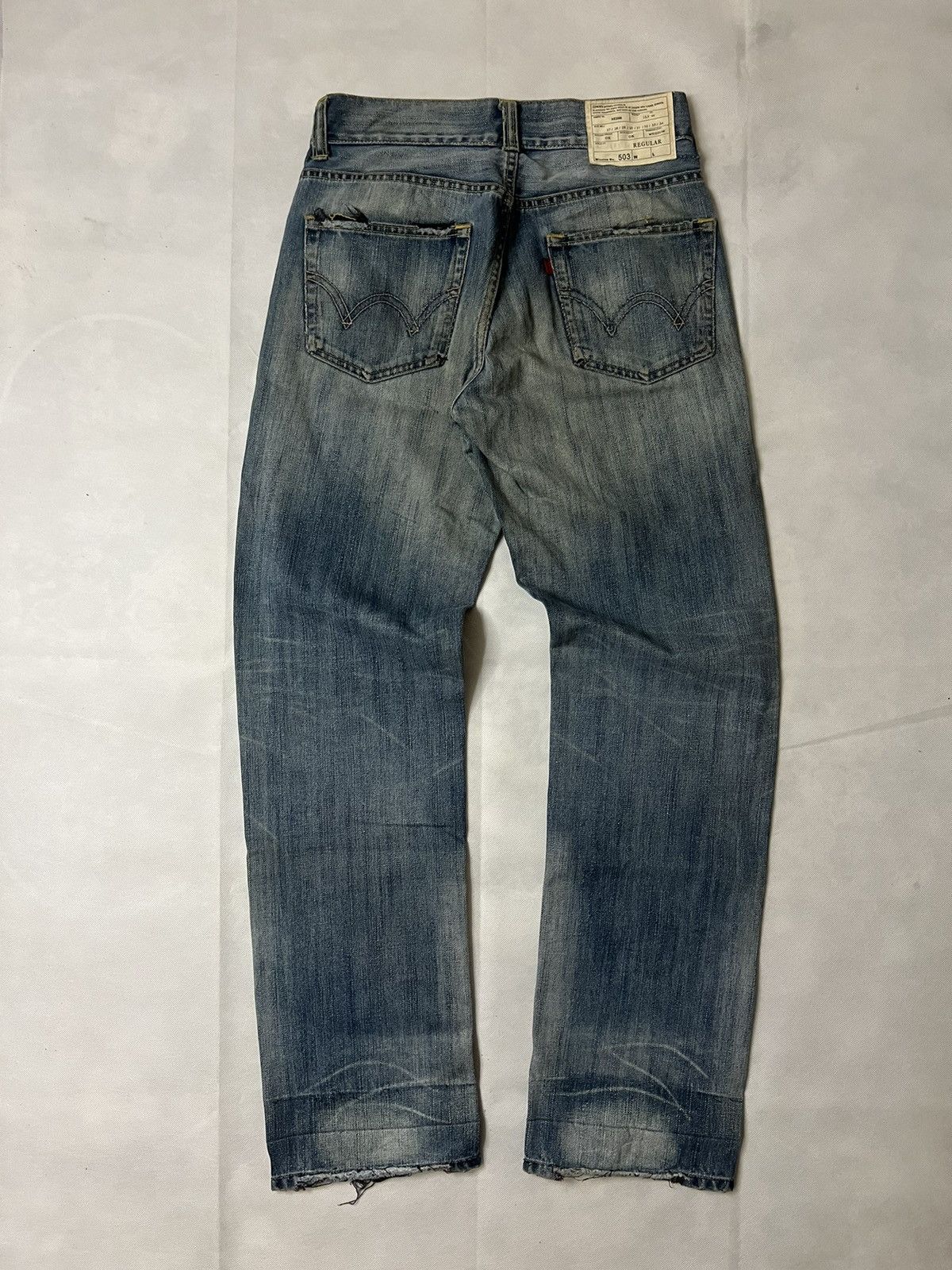 Edwin Vintage Edwin 503 Regular Distressed Denim Size US 29 - 6 Thumbnail
