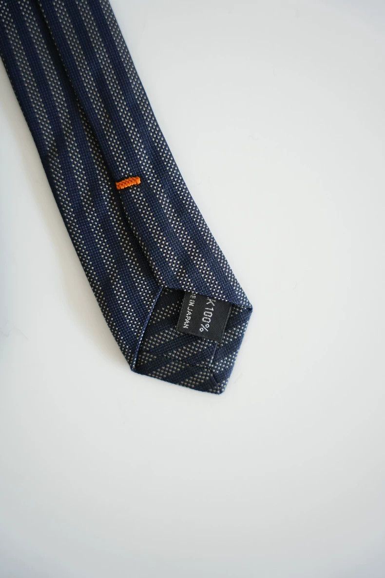 Yohji Yamamoto Yohji Yamamoto Blue and white dotted silk tie 2503-Nextarro Size ONE SIZE - 3 Thumbnail