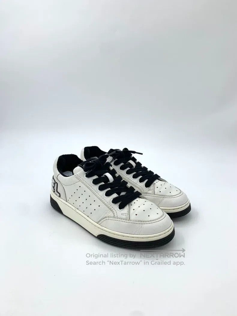 Chanel Chanel Black and white colour matching plush logo letter l Size US 6.5 / IT 36.5 - 2 Thumbnail