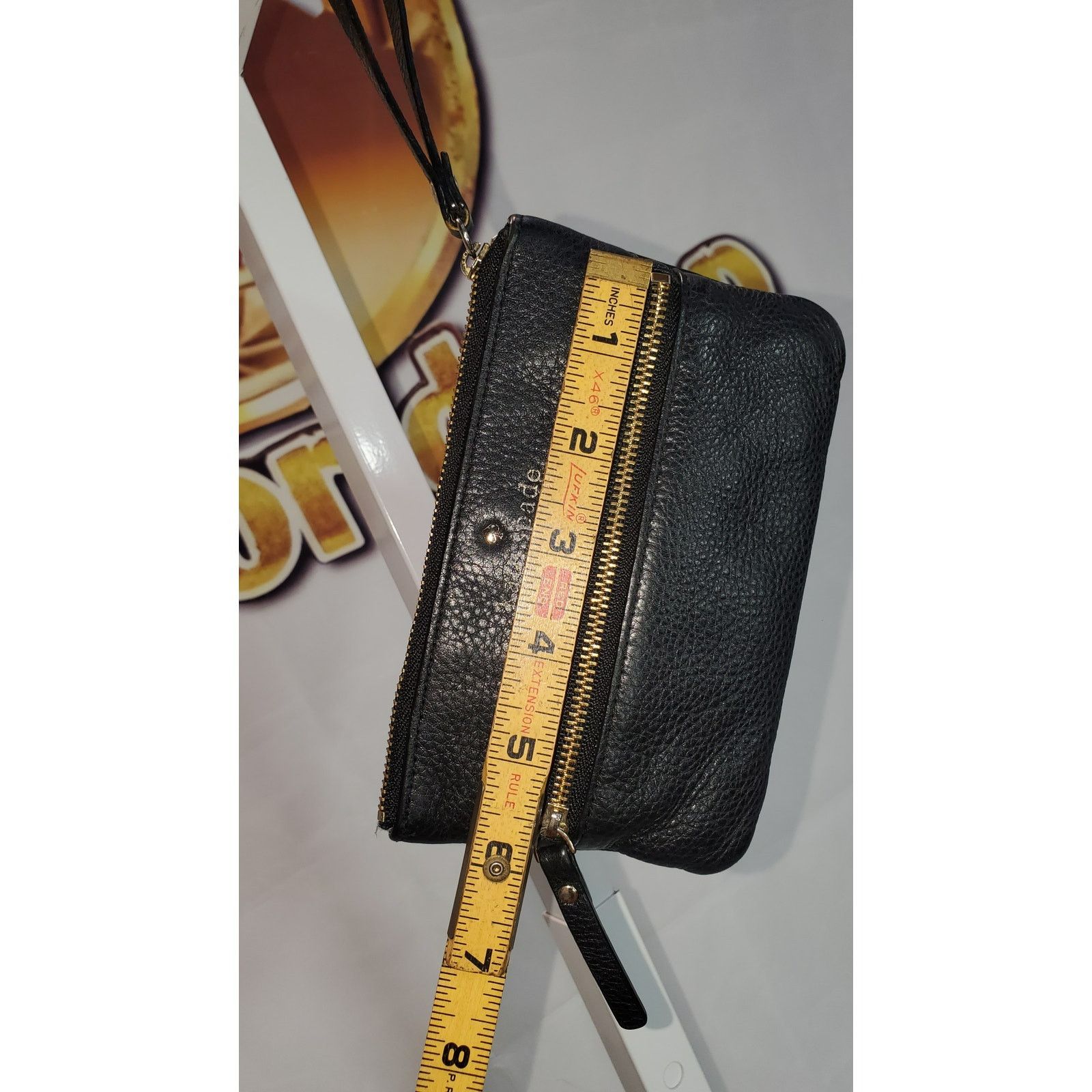 Kate Spade Kate Spade Black Leather Wristlet Zip Pouch Size ONE SIZE - 8 Thumbnail
