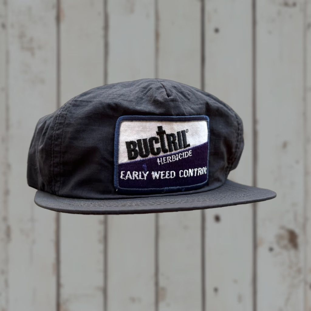 Vintage VINTAGE K-Products Buctril Herbicide Snapback Adjustable Hat Cap Patch Iron on patch Men Trucker Hat USA 90s USA Retro Solid Black Adjustable Cap Size ONE SIZE - 1 Thumbnail