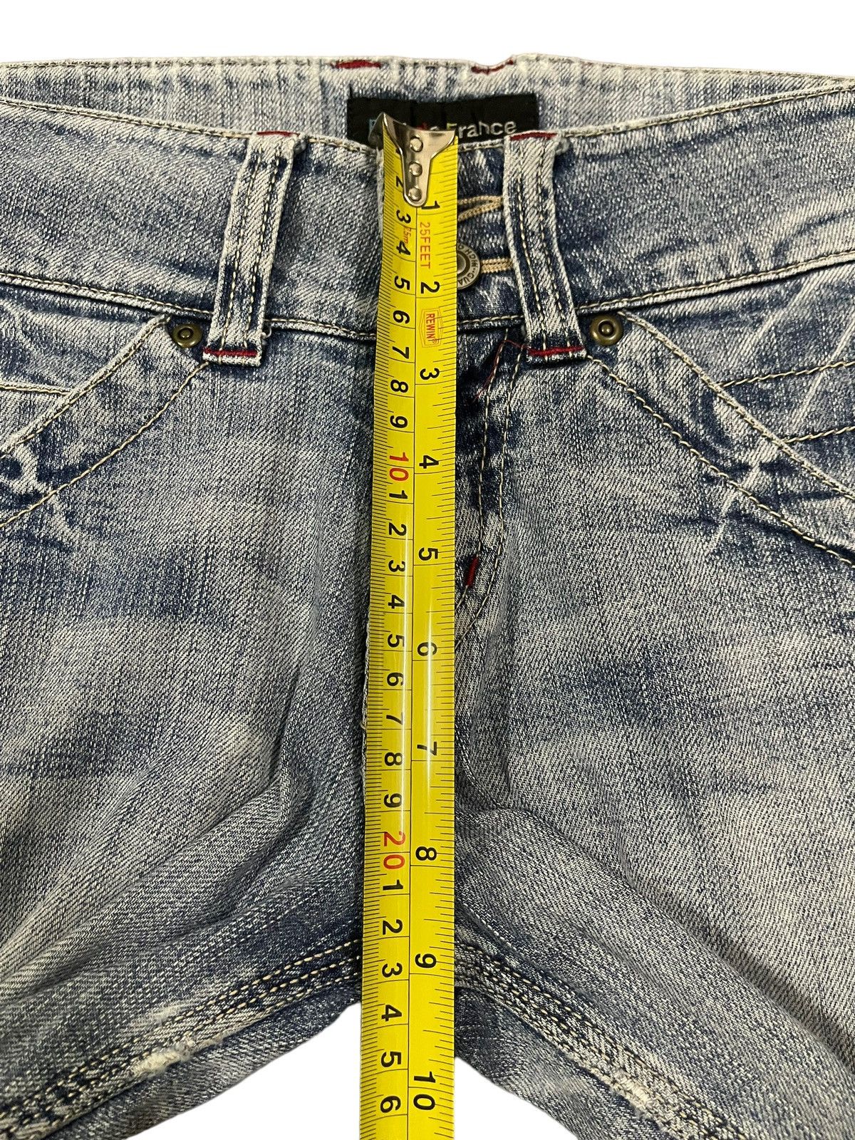 14th Addiction Vintage Rue De France Blue Wash Style Wide Leg Jeans Size US 28 / EU 44 - 16 Thumbnail