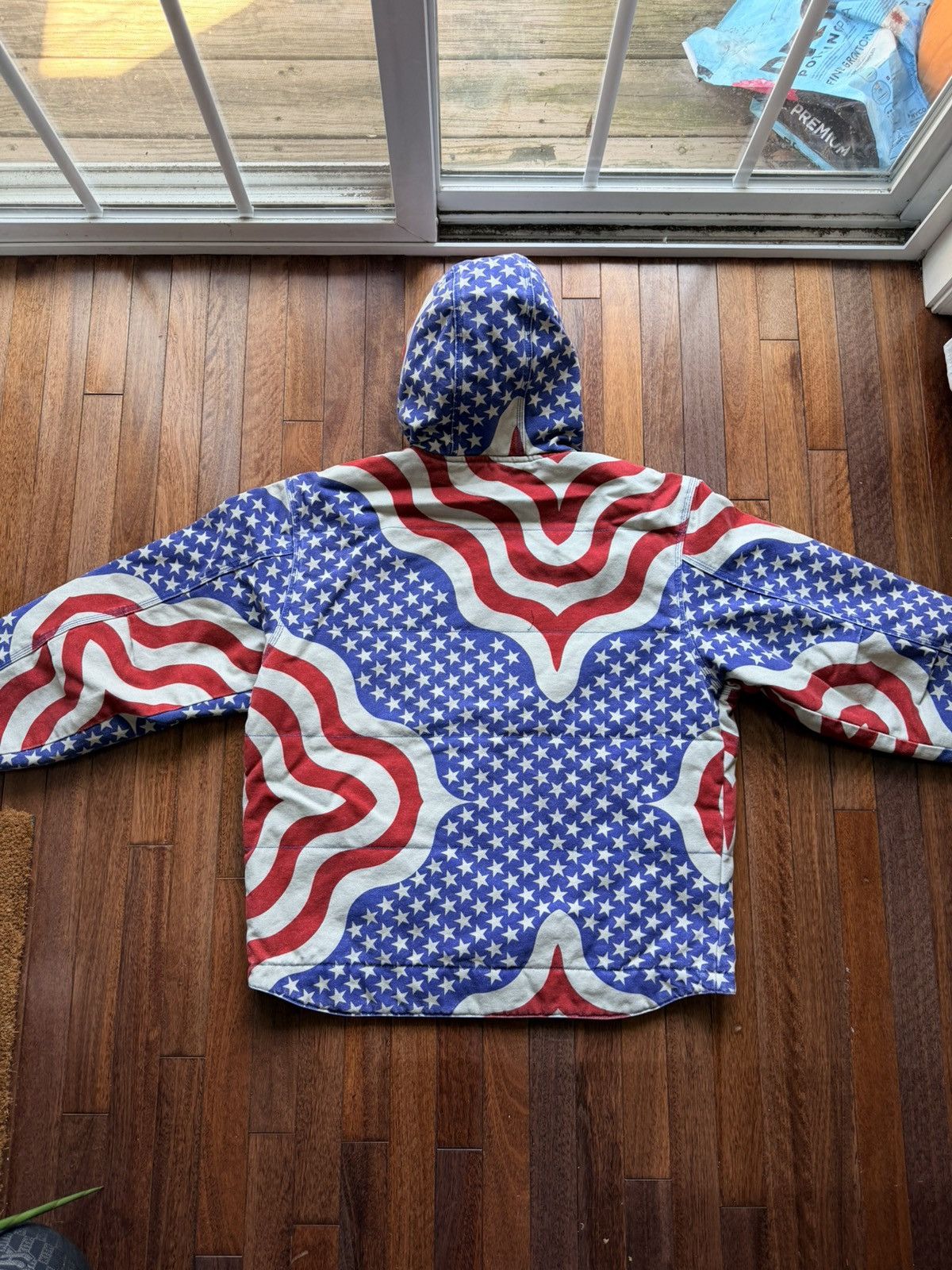 Supreme Supreme Flag Quilted Hooded Work Jacket - Large Size US L / EU 52-54 / 3 - 6 Thumbnail