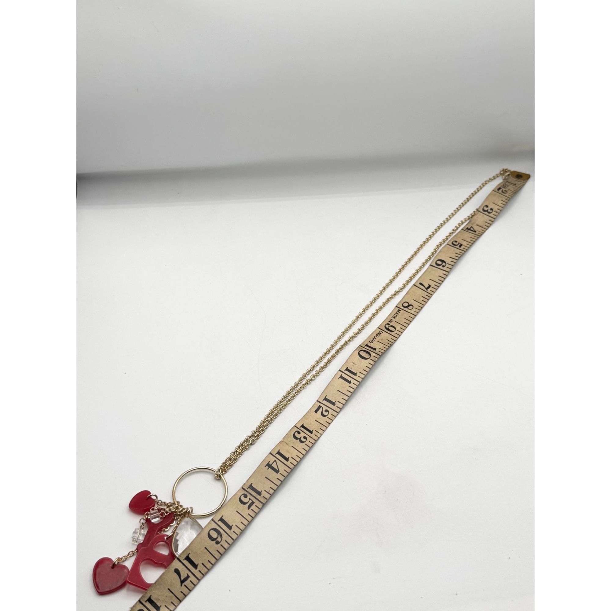 Other Red key heart love rhinestone lucite ring pendant charm neck Size ONE SIZE - 6 Thumbnail