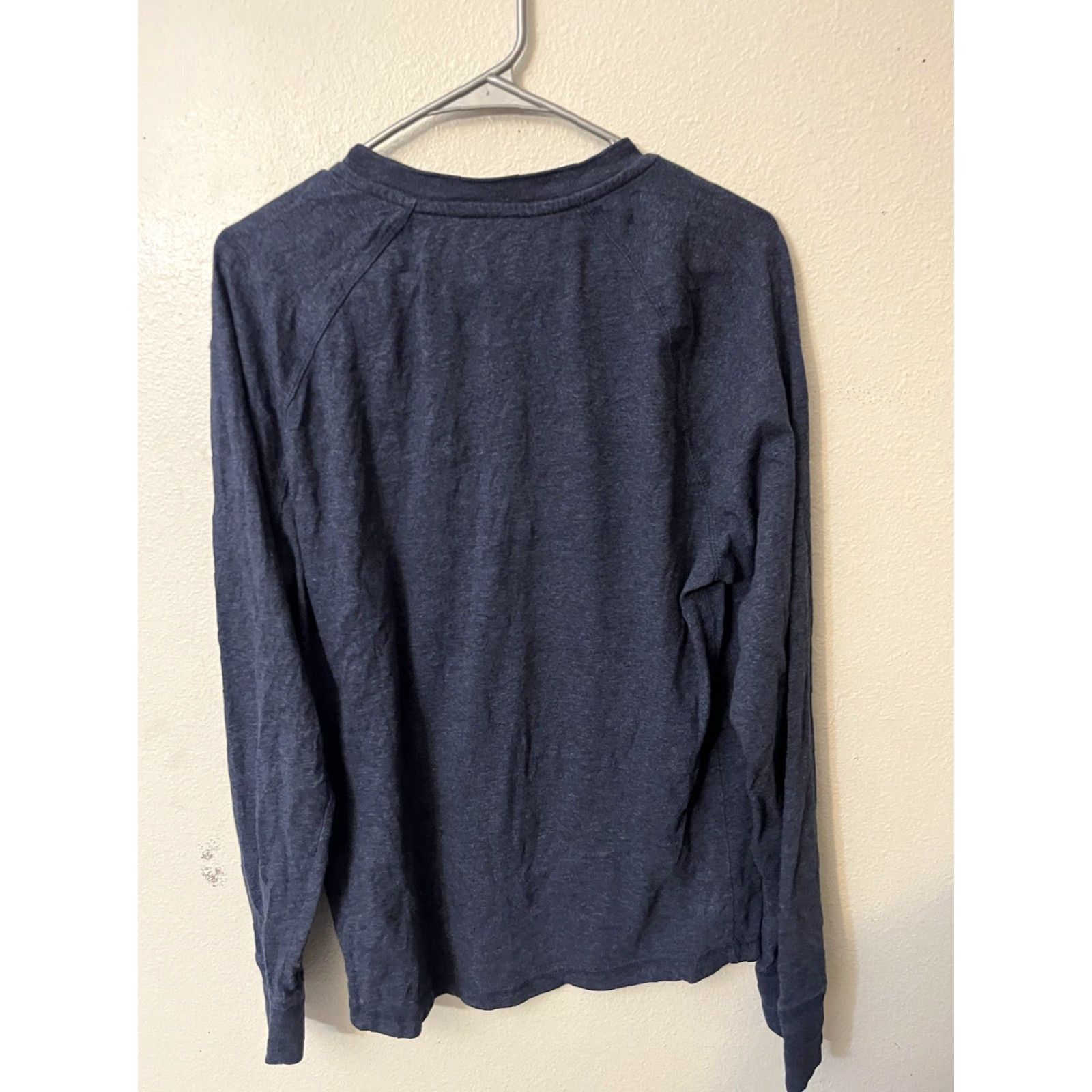 Gap VINTAGE Gap Henley Shirt Mens Large Charcoal Navy Blue Pullover Crew Neck Long Sleeve L Size US L / EU 52-54 / 3 - 2 Thumbnail