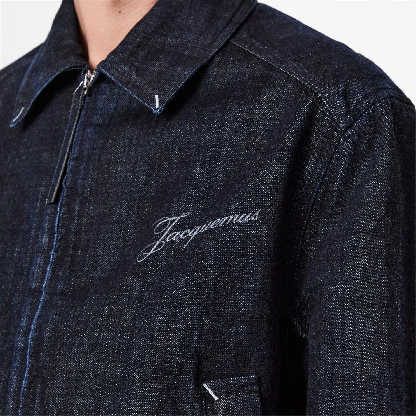 Jacquemus o1g2r1mq0426 Denim Jacket in Dark Navy Size US L / EU 52-54 / 3 - 4 Thumbnail