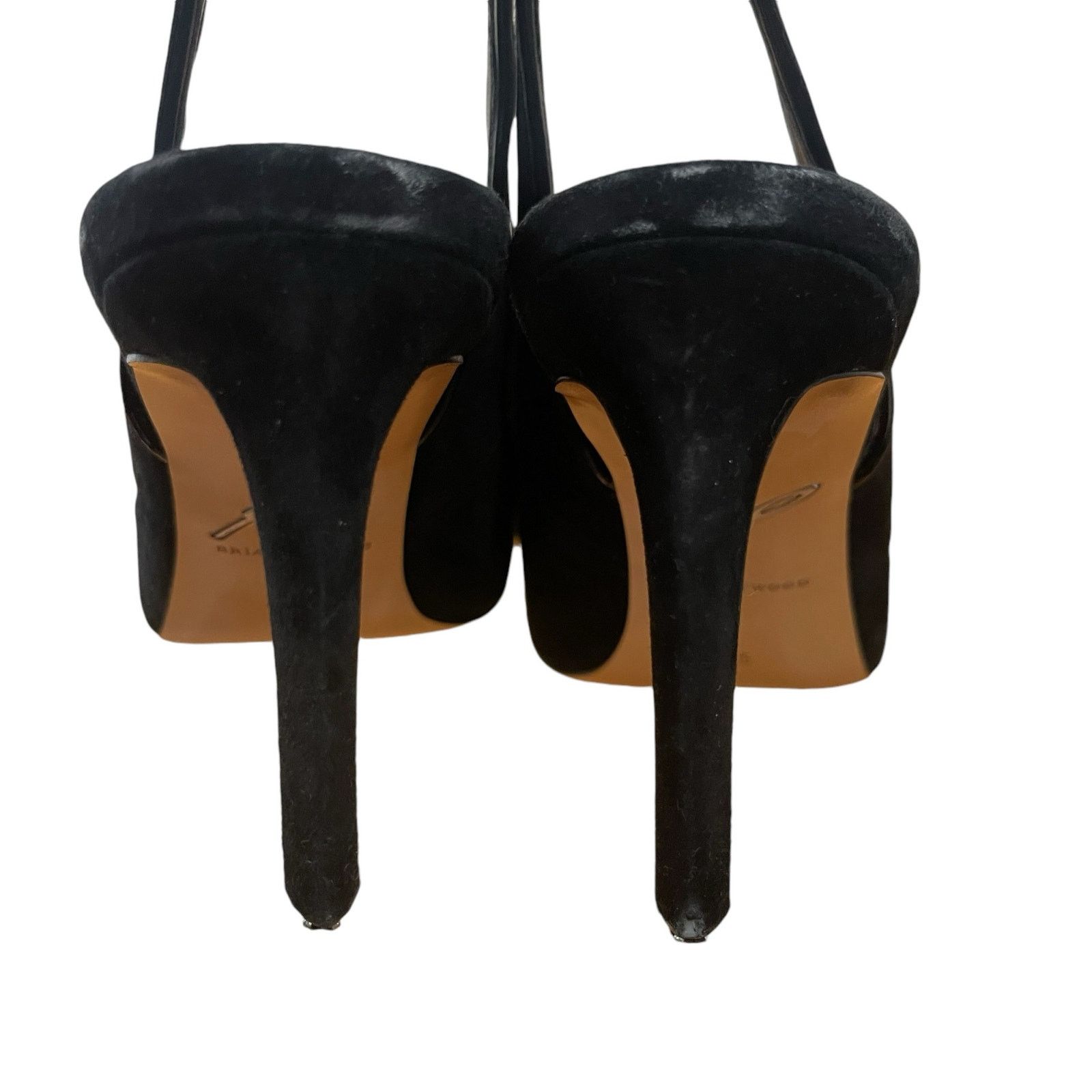 Brian Atwood Brian Atwood Maya Black Suede Slingback Heel Size 8.5 Size US 8.5 / IT 38.5 - 6 Thumbnail