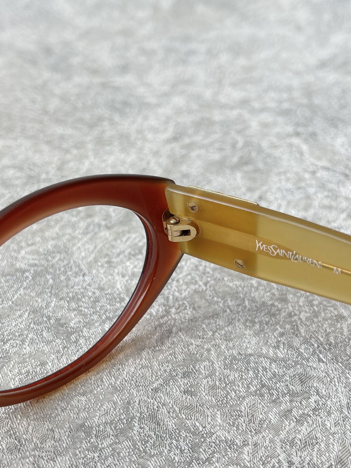 Yves Saint Laurent Vintage Yves Saint Laurent YSL Logo Oval Cat-Eye Glasses Size ONE SIZE - 12 Thumbnail