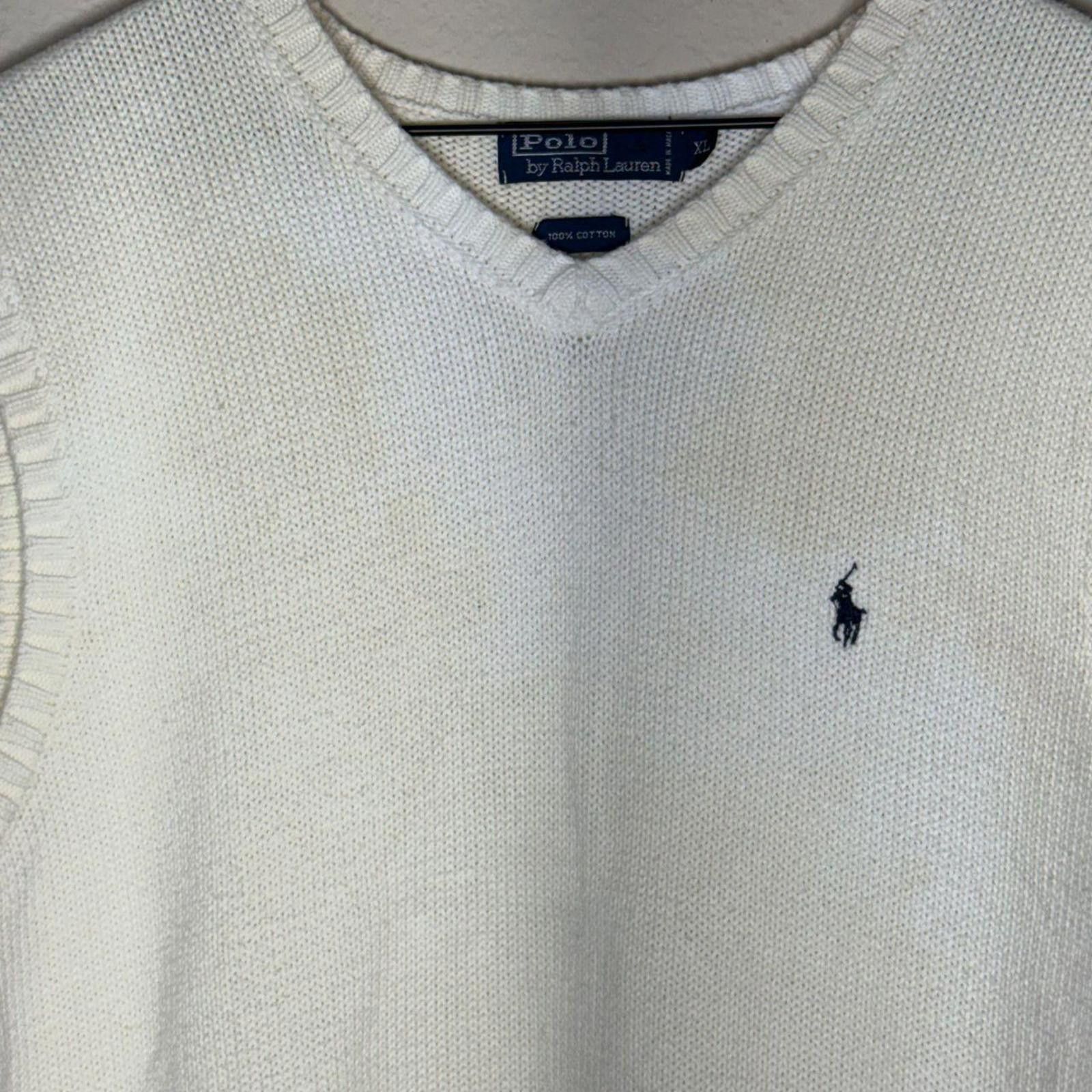 Lauren Ralph Lauren Ralph Lauren Vest Men's XL Cream 100% Cotton Size US XL / EU 56 / 4 - 2 Thumbnail