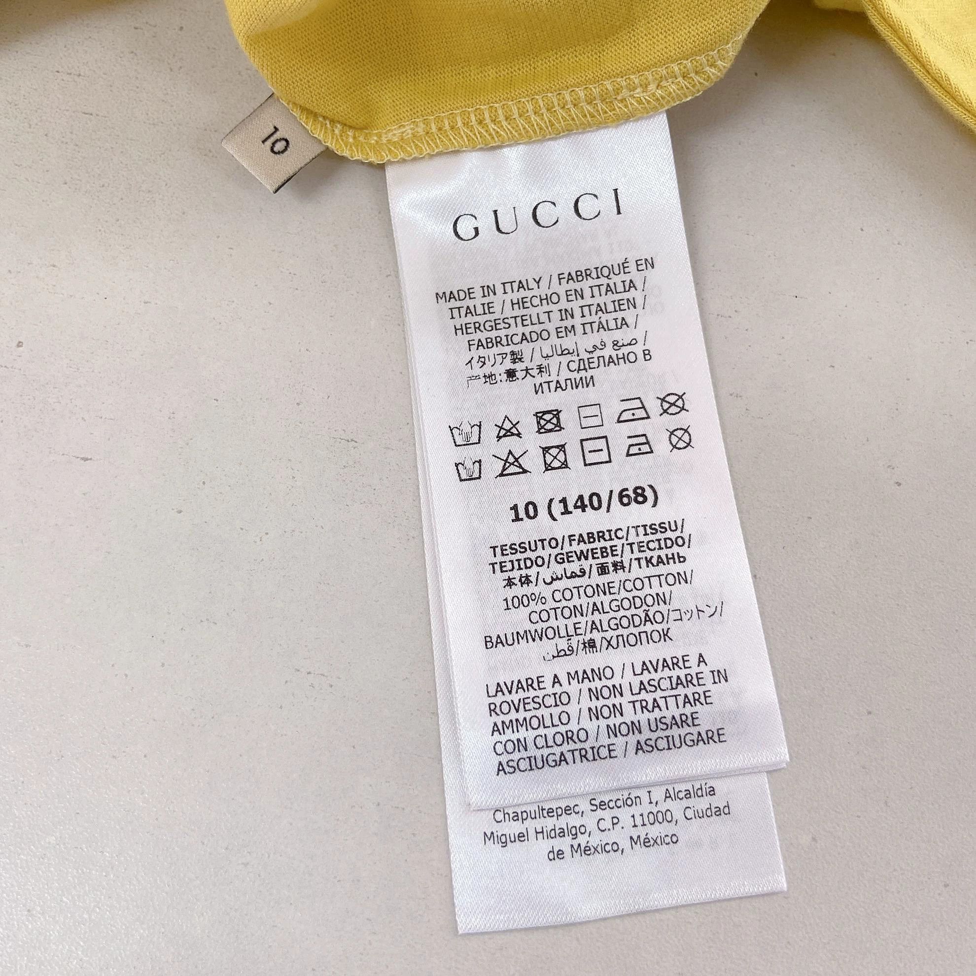 Gucci Gucci Yellow Letter T-Shirt 10Y Size XXS / US 00 / IT 34 - 7 Thumbnail