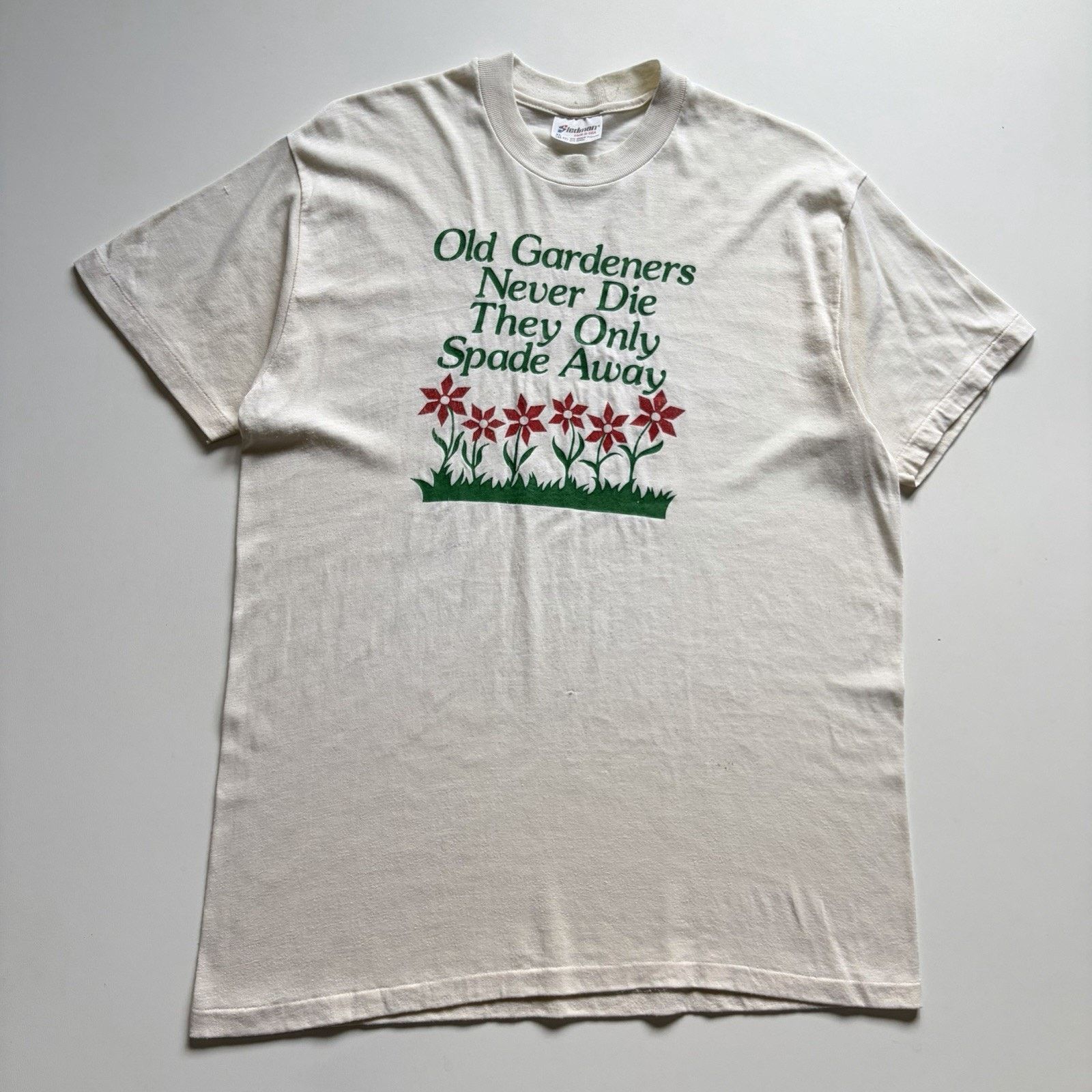 Vintage Gardeners Never Die They Spade Away Shirt Large Rare