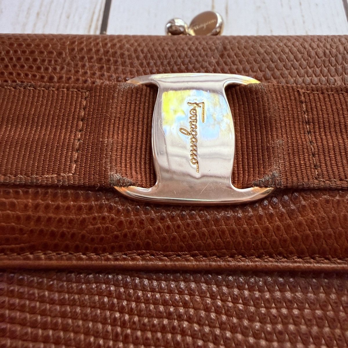 Salvatore Ferragamo Vintage Vara Bow Continental Leather Wallet Size ONE SIZE - 3 Thumbnail
