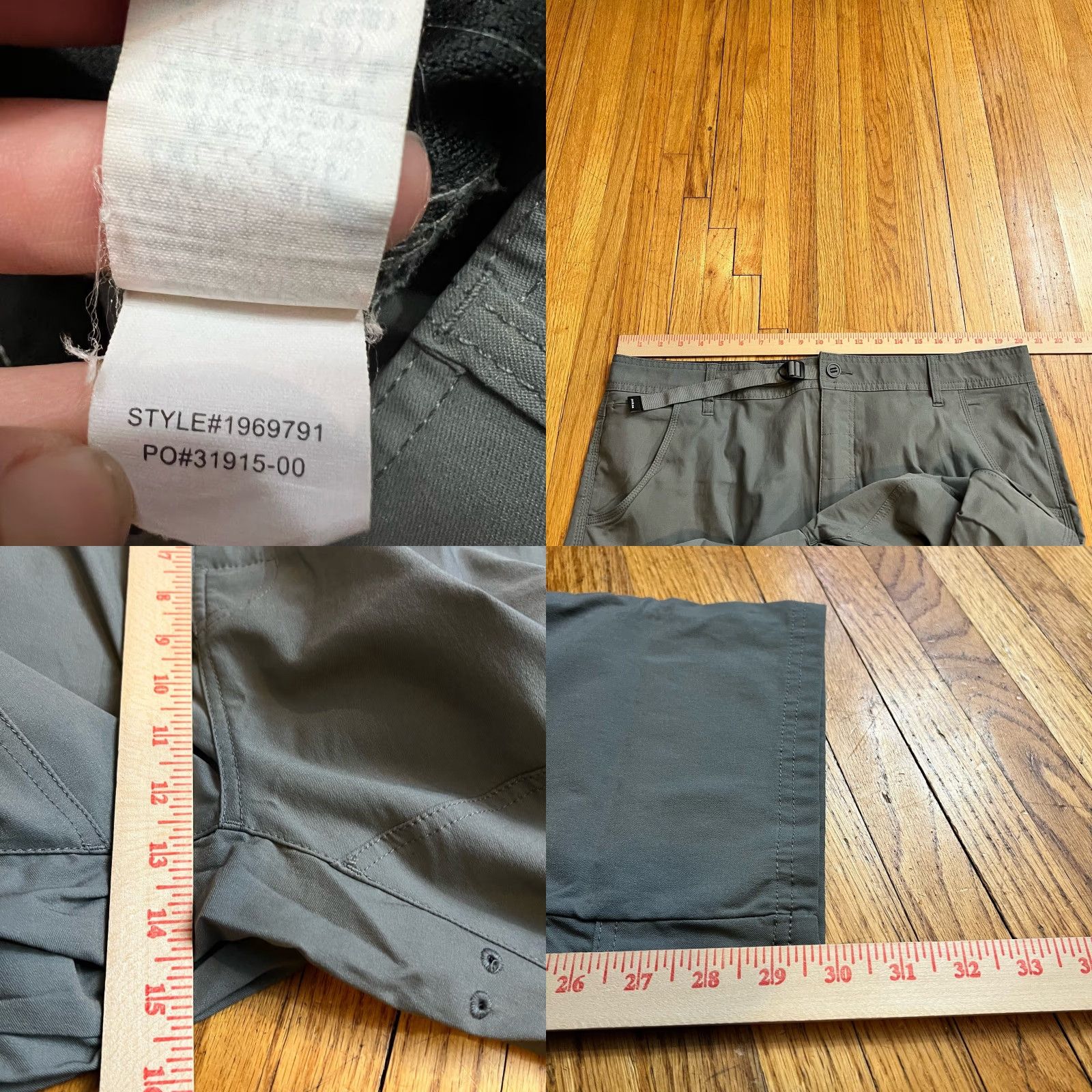 Prana prAna Pants Men 40 STRETCH ZION II Regular Fit Cargo Hiking Green Gray 30in Inseam Mens Regular Size 40 Pants Cargo Green Gray Mens Size US 40 / EU 56 - 8 Thumbnail