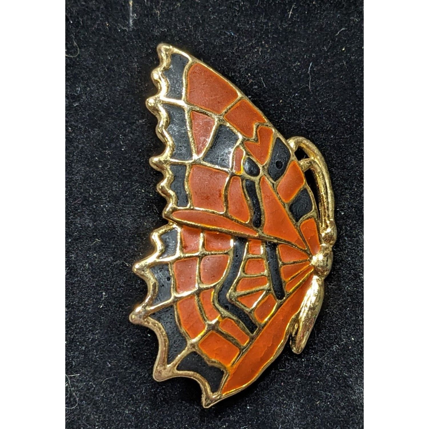 Other Vintage Fairycore Black And Orange Half Butterfly Brooch Size ONE SIZE - 3 Thumbnail