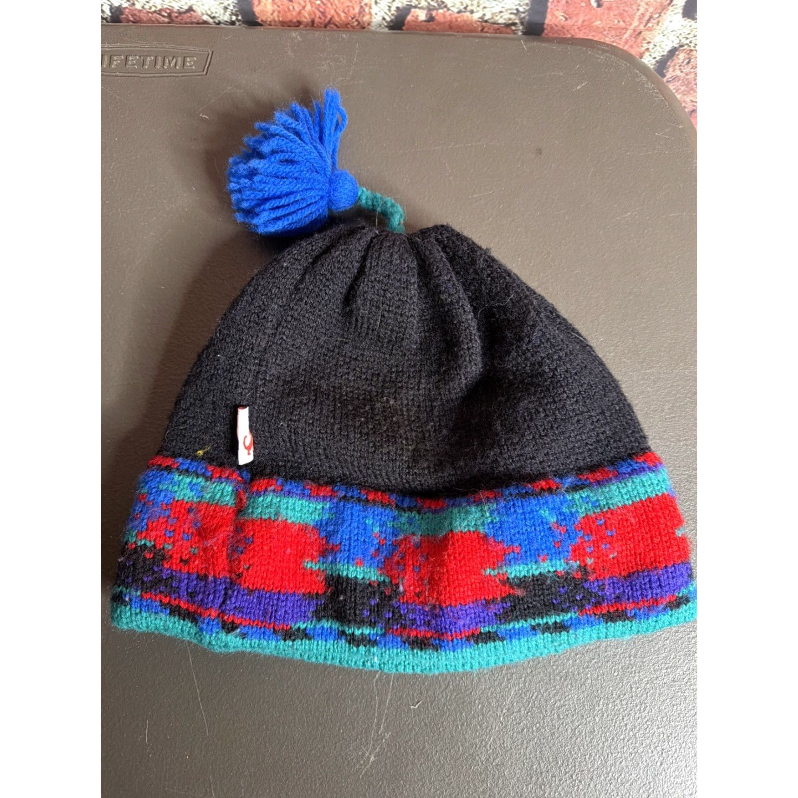 Vintage VINTAGE Darn Fine Hats USA 100% Wool Ski Beanie Snowflakes Size ONE SIZE - 2 Thumbnail