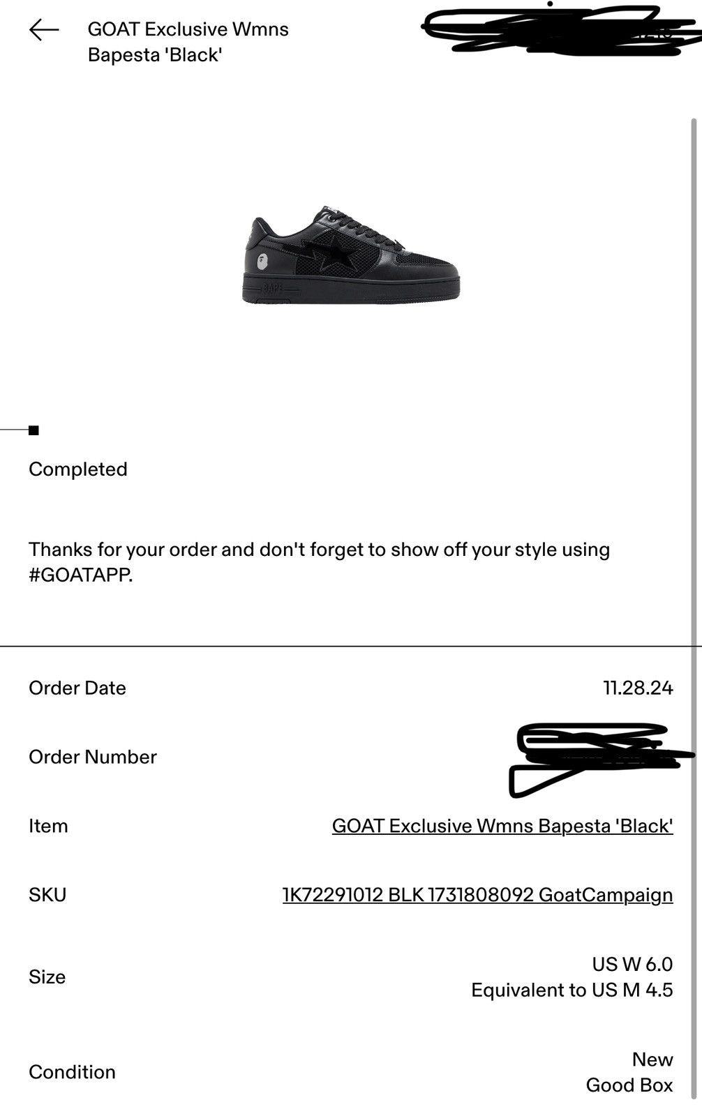 Bape GOAT Exclusive Bapesta Size US 6 / IT 36 - 7 Thumbnail