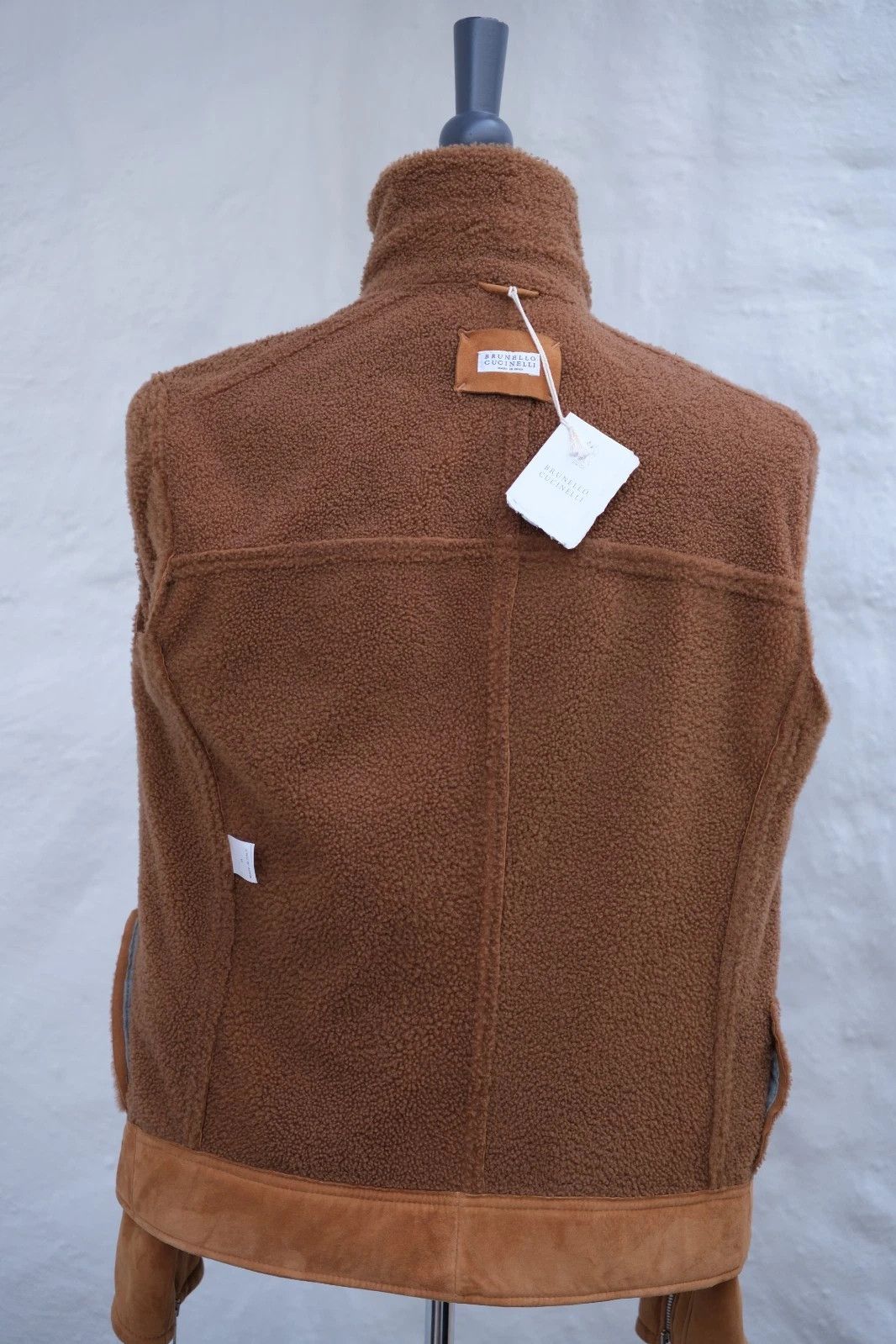 Brunello Cucinelli NEW Brunello Cucinelli Shearling Biker Brown XL Size US XL / EU 56 / 4 - 5 Thumbnail