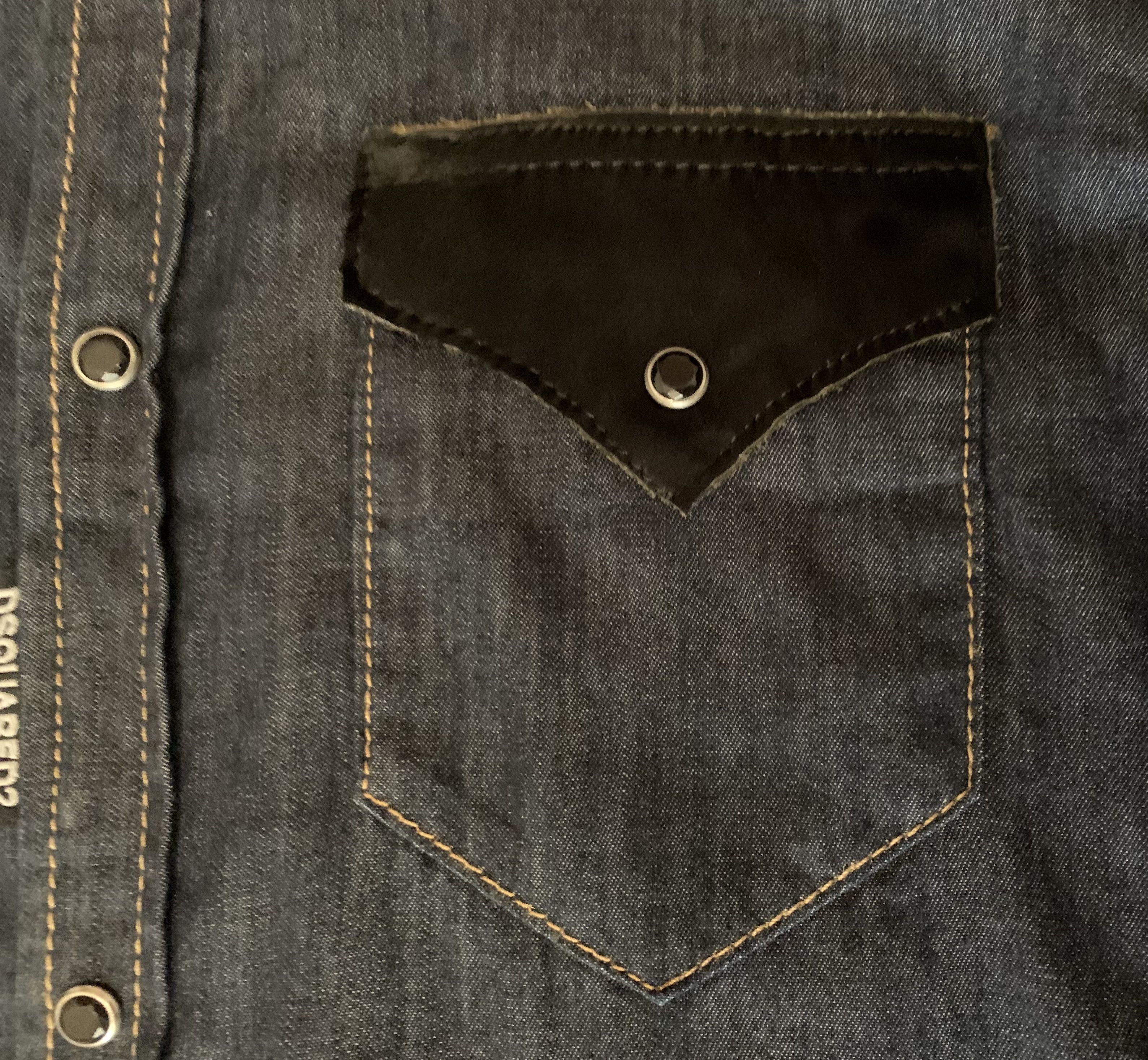 Dsquared2 Dsquared2 men's shirt in denim and pony skin (retail €1000) Size US M / EU 48-50 / 2 - 4 Thumbnail