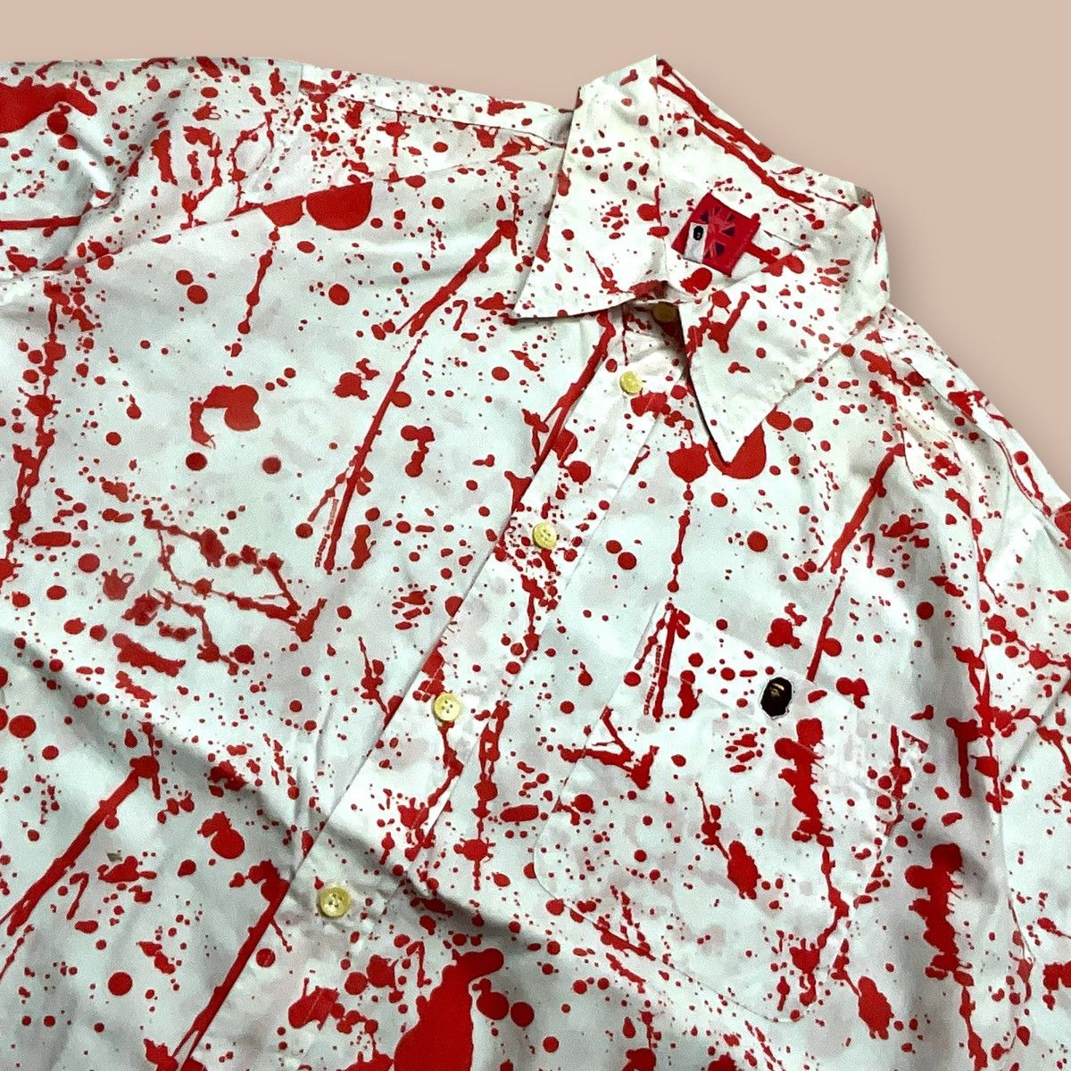 Bape OG2000's Bape Paint Splatter L/S Button up Shirt Size US L / EU 52-54 / 3 - 4 Thumbnail