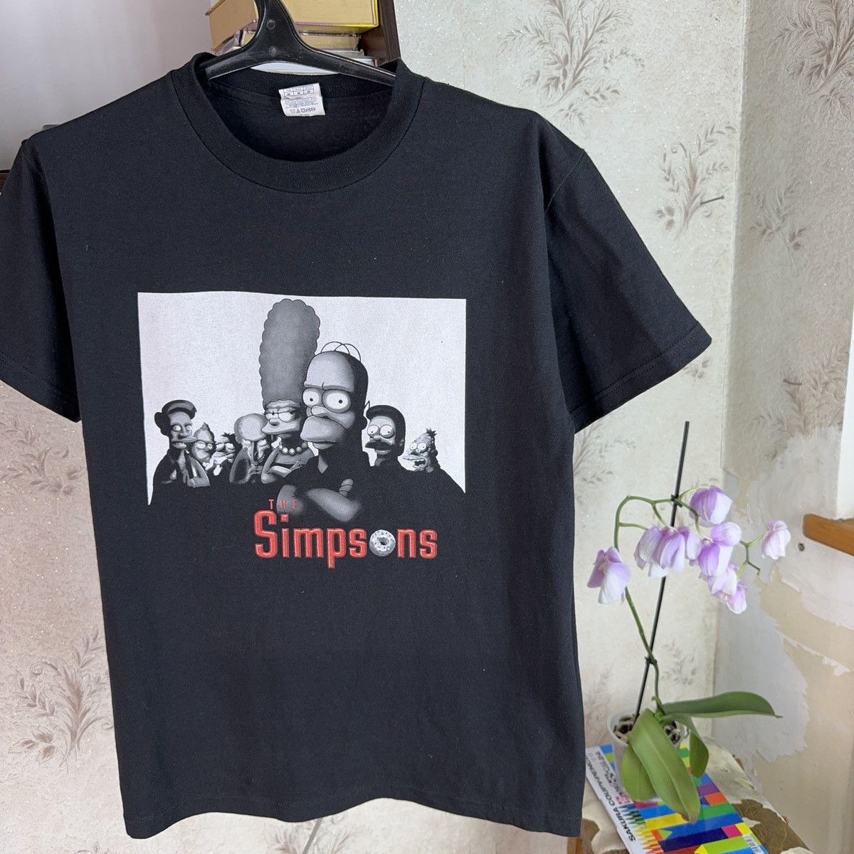 Vintage Vintage The Simpsons Clan Sopranos Parody 00s Black Movie M Size US M / EU 48-50 / 2 - 4 Thumbnail