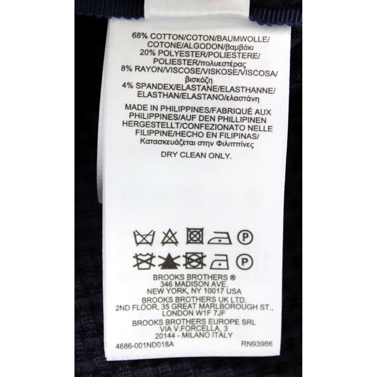 Brooks Brothers Brooks Brothers Trousers Women's UK 10 Slim Fit Textured Dark Blue Slim Blue Casual Everyday Mens Women Girls Boys Size 32" / US 10 / IT 46 - 6 Thumbnail