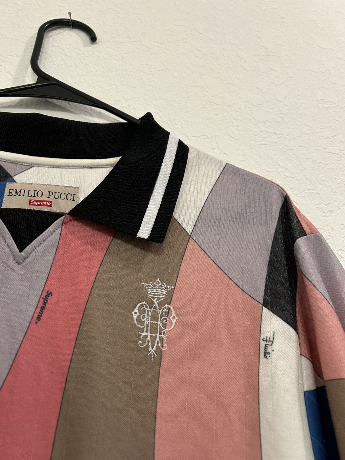 Ss21 Supreme x Emilio pucci soccer jersey pink