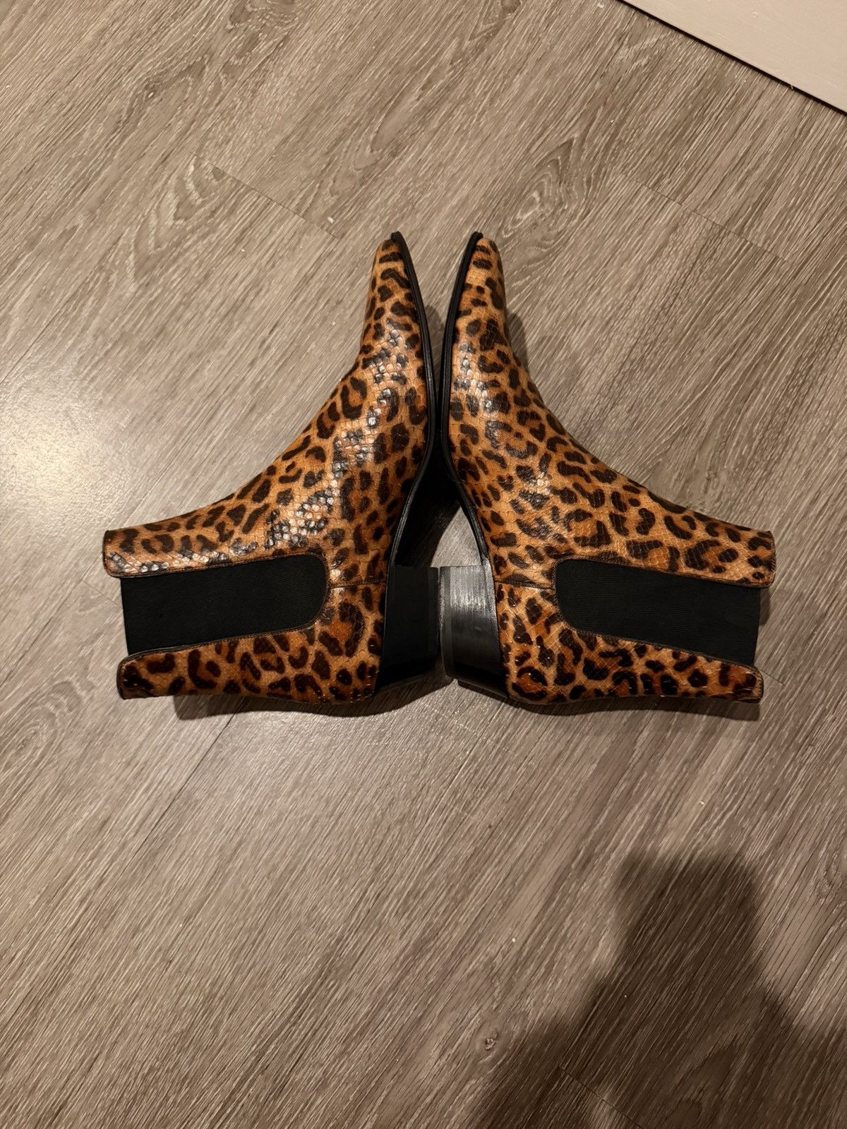 Celine Celine Python Leopard Print Jacno Chelsea Boot Hedi Slimane Size US 10 / EU 43 - 7 Thumbnail