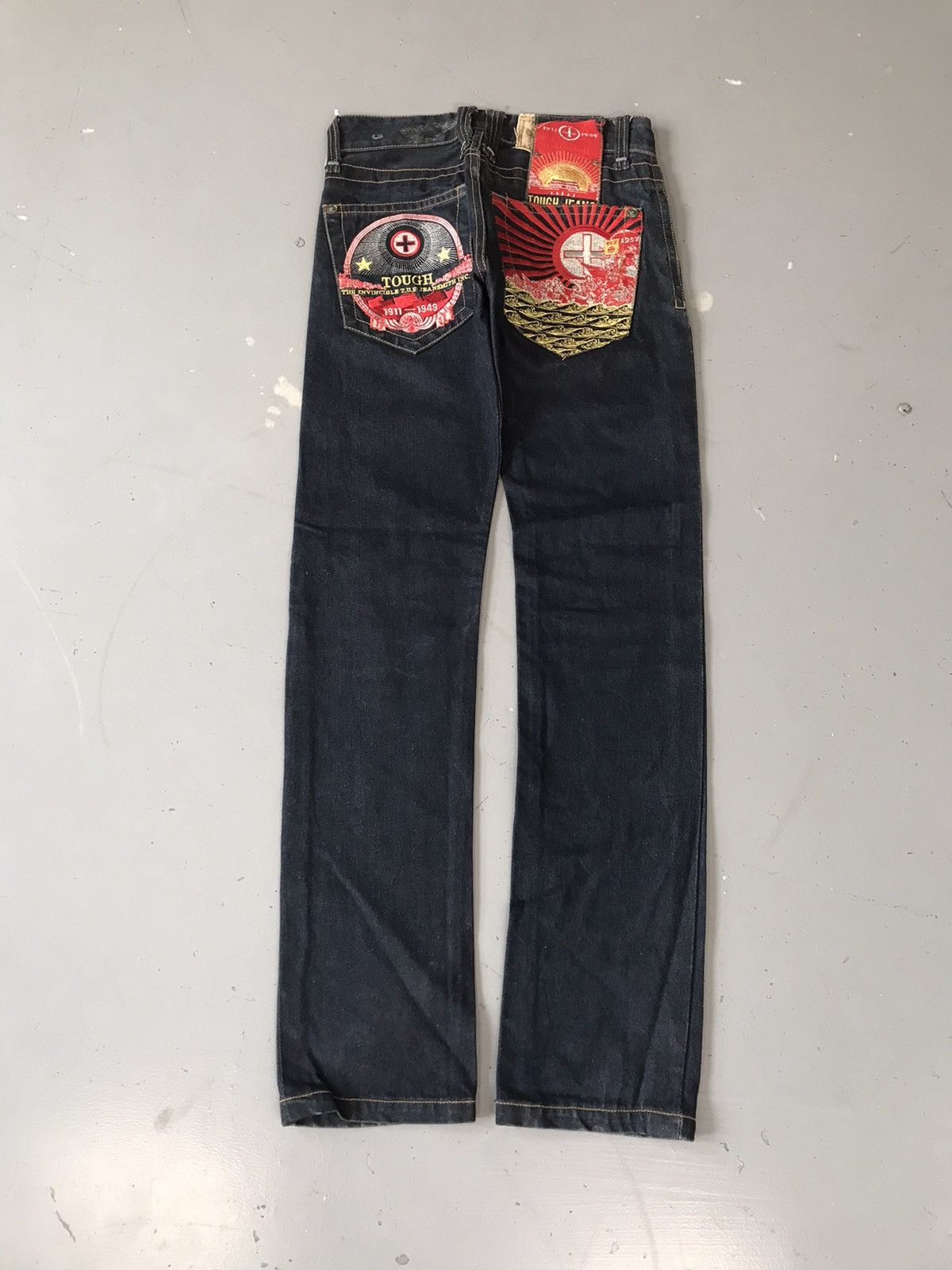 Vintage Vintage tough jeansmith rare embroidered straight fit denim Size US 29 - 1 Thumbnail