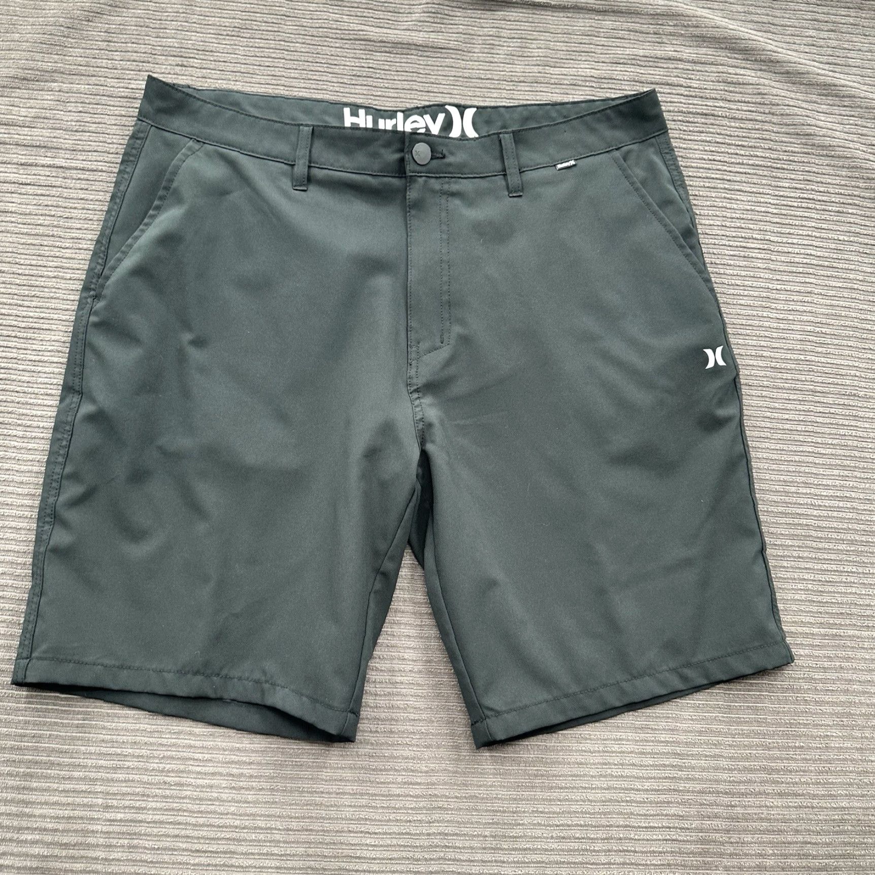 Hurley Hurley Shorts Men 38 Black Polyester All Day Hybrid 9.5 Inseam Beach Walking Size US 38 / EU 54 - 2 Thumbnail