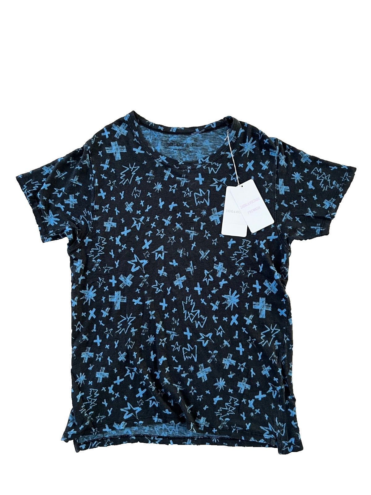 Zadig & Voltaire Zadig & Voltaire Aria Pastel Cross Tee in Bleuet ( XS ) Size XS / US 0-2 / IT 36-38 - 1 Thumbnail