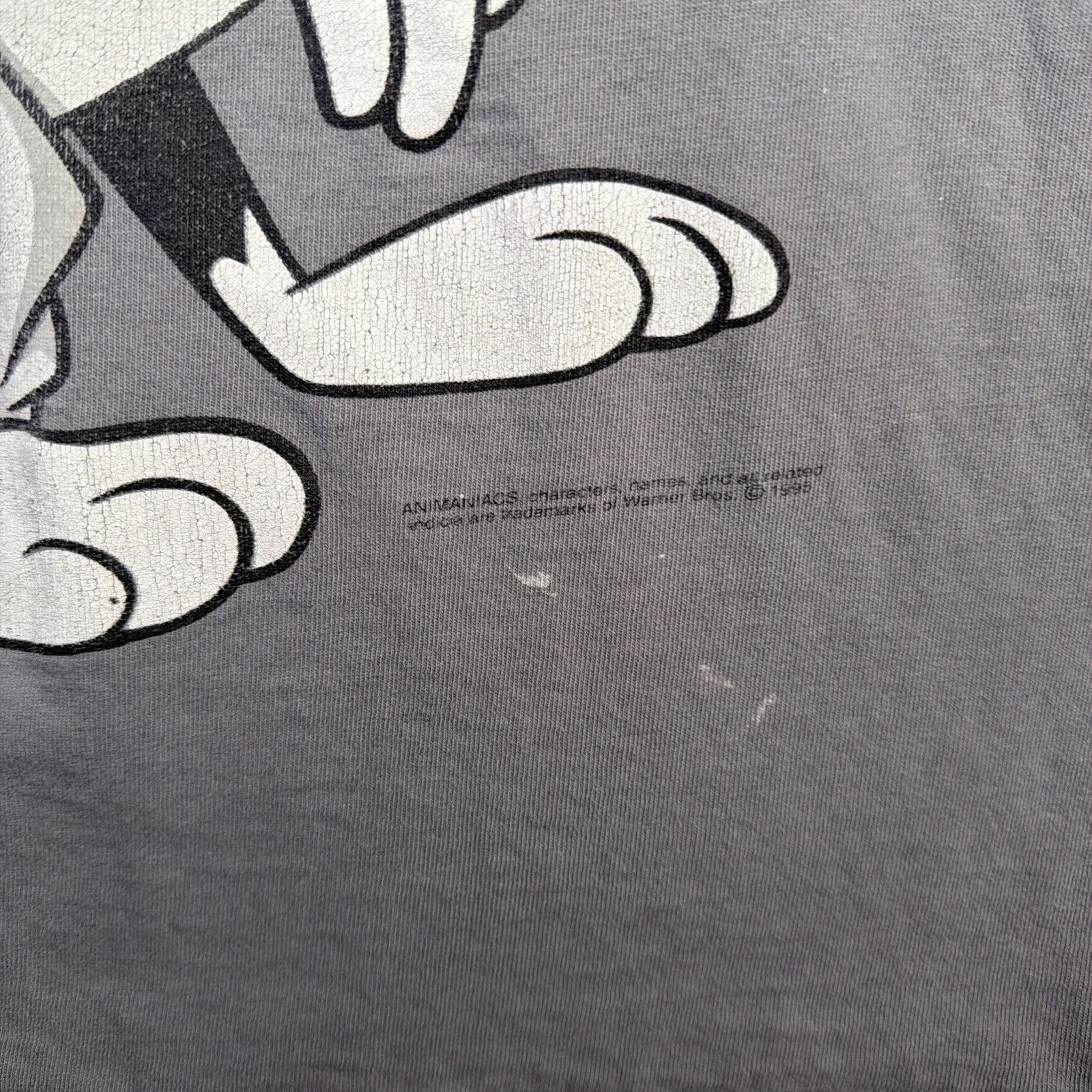 Warner Bros Vintage Animaniacs Shirt Mens XL Gray 90s Cartoon Faded Size US XL / EU 56 / 4 - 3 Thumbnail