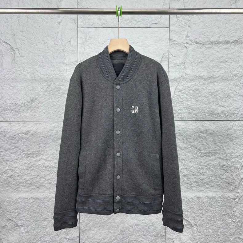 Givenchy Gray Wool Baseball Jacket - dmc
