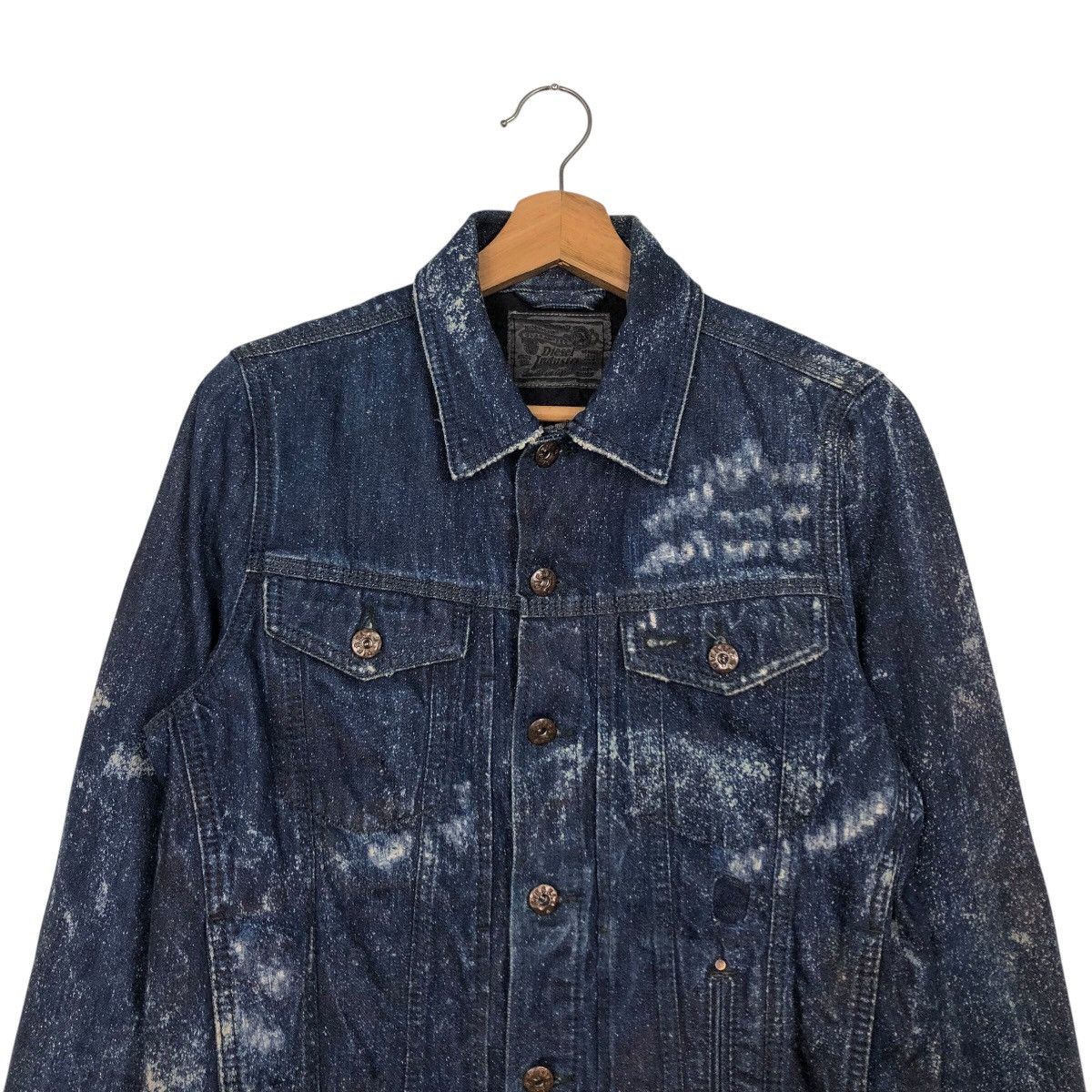 Diesel 📌Biker Denim Jacket Rusty Distressed Design Diesel Size XS / US 0-2 / IT 36-38 - 4 Thumbnail