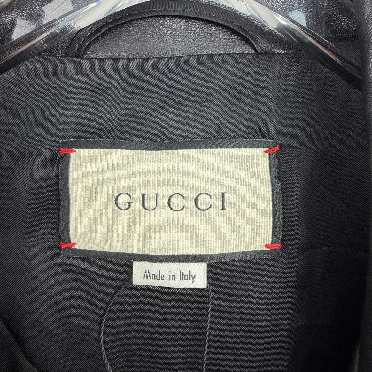 Gucci tt0102 Gucci runway leather jacket, Size L / US 10 / IT 46 - 3 Thumbnail