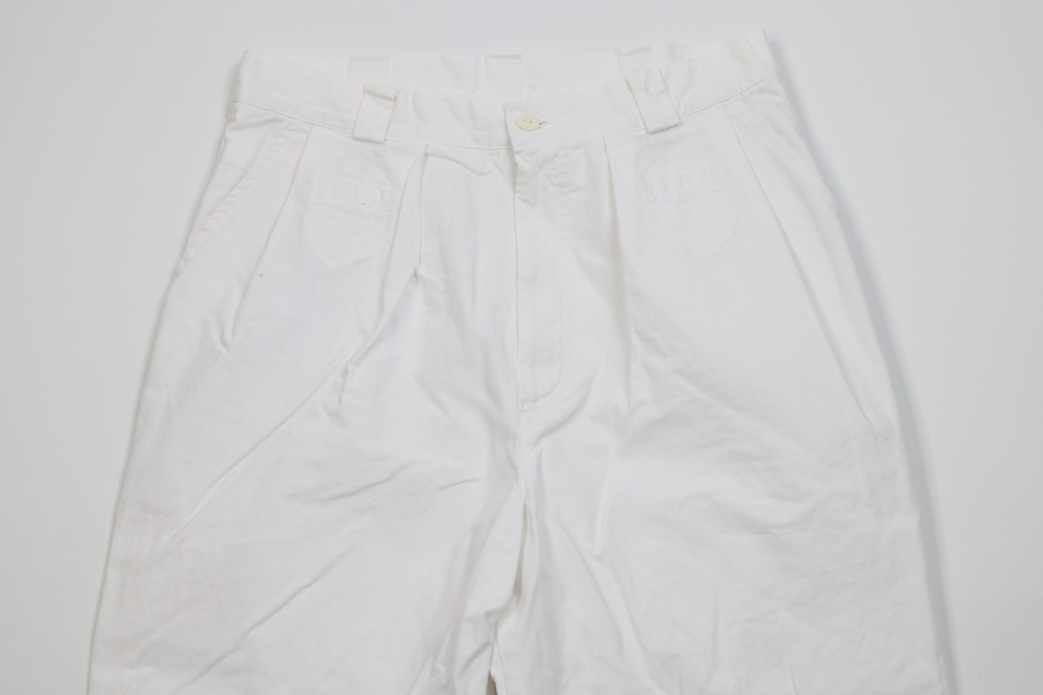 Lacoste Vtg 80s Izod Lacoste Straight Leg Chino Pants White Cotton Size US 30 / EU 46 - 2 Thumbnail
