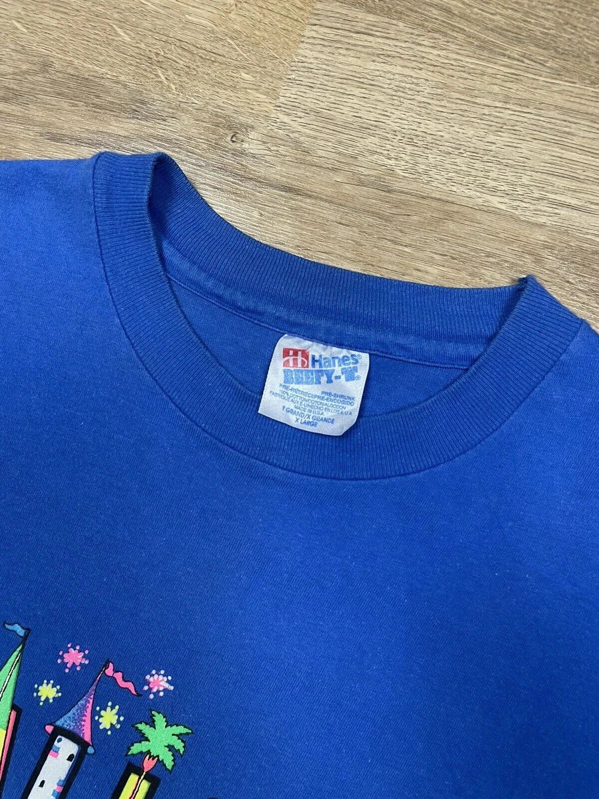 Hanes HANES VINTAGE 1990s T-SHIRT Faded CALIFORNIA Single Stitch Size US XL / EU 56 / 4 - 9 Thumbnail