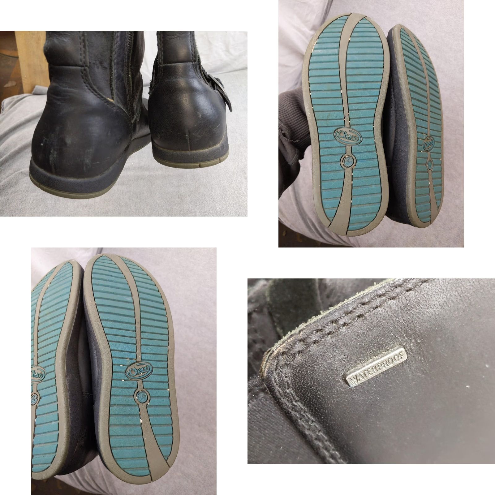 Chaco Chaco Boots Womens Mid-Calf Waterproof Zip Leather Black 7.5 38.5 Size 7.5 Waterproof Leather Boot Womens Size US 8 / IT 38 - 8 Thumbnail