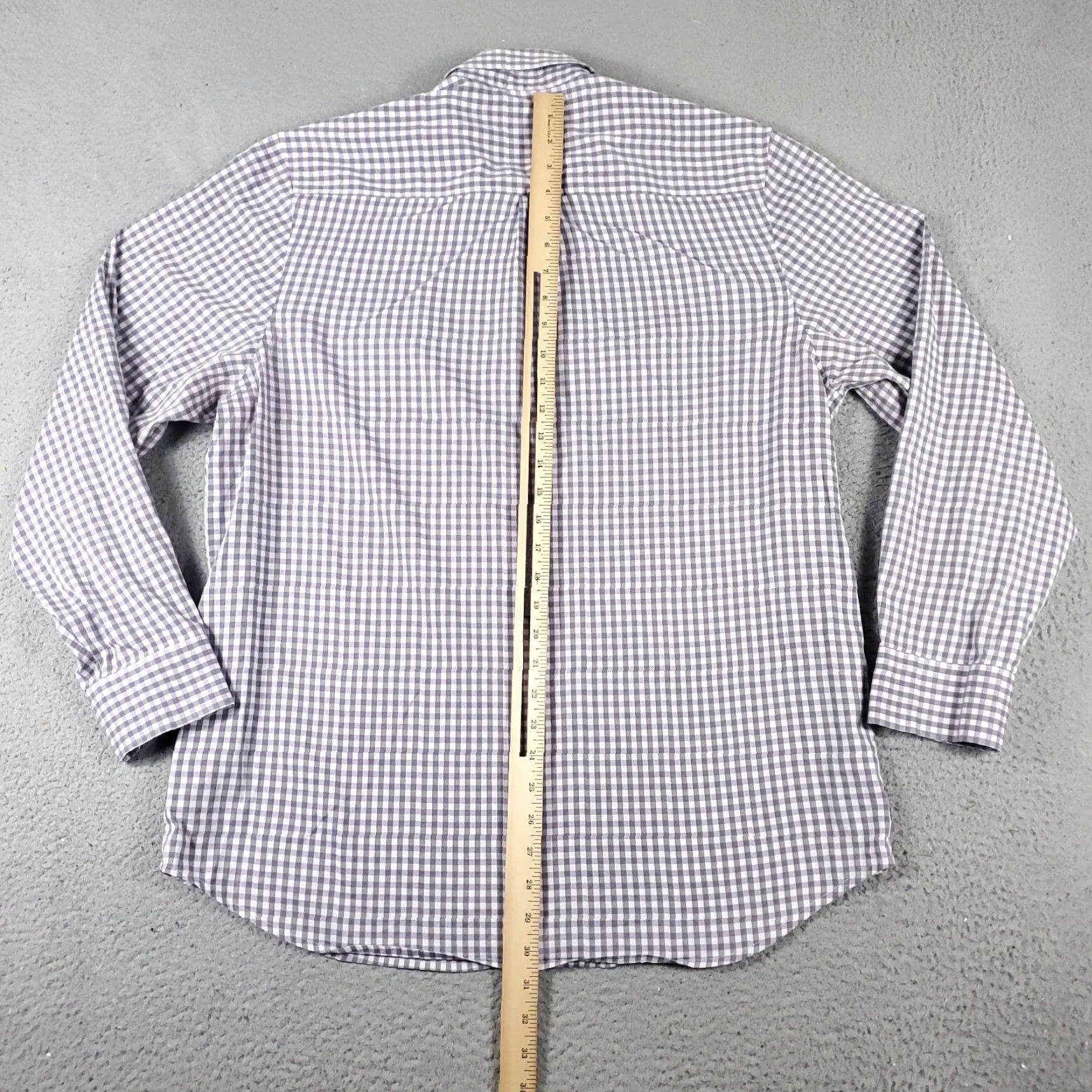 Vintage Greg Norman Shirt Mens XL Purple Gray Check Button Up Long Sleeve Size US XL / EU 56 / 4 - 4 Thumbnail