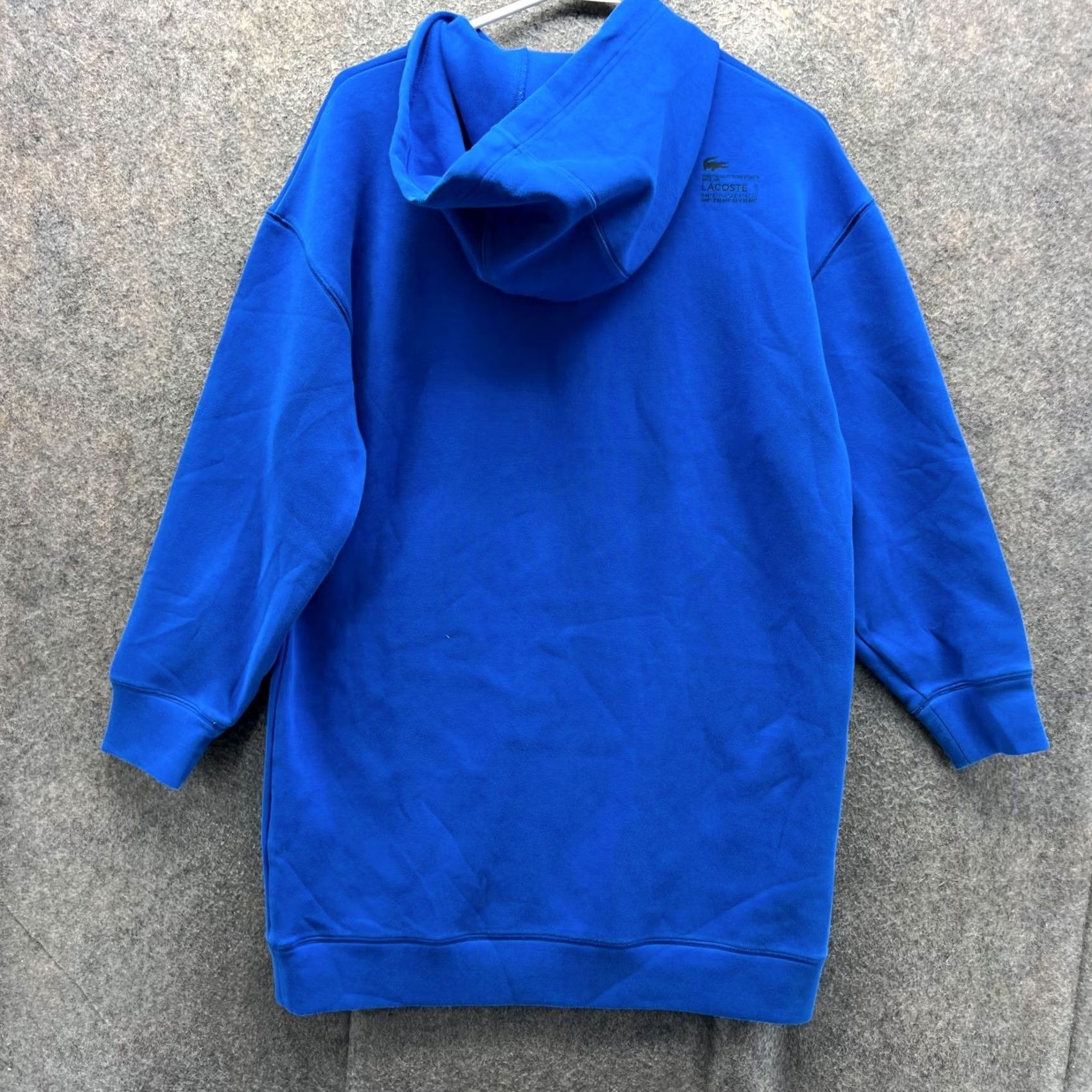 Lacoste Lacoste Sweater Dress Women 36 Royal Blue Cotton Oversized Pullover Hoodie Size XS / US 0-2 / IT 36-38 - 2 Thumbnail